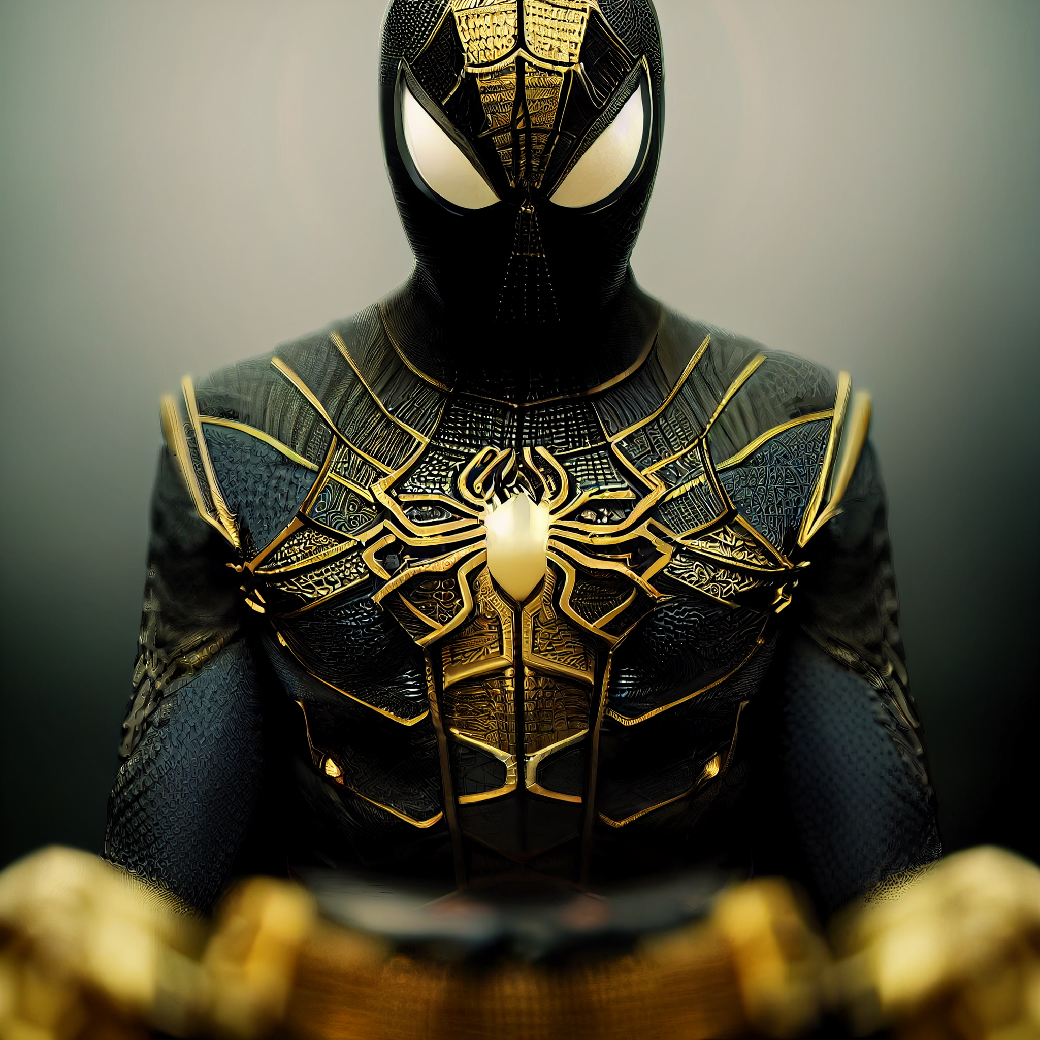 Spider-Man Gold Black Suit Wallpapers