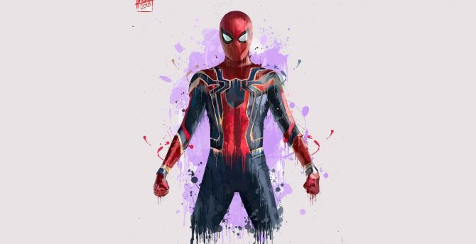 Spiderman Minimalism Avengers Infinity War Wallpapers