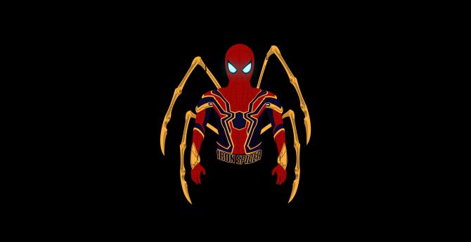 Spiderman Minimalism Avengers Infinity War Wallpapers