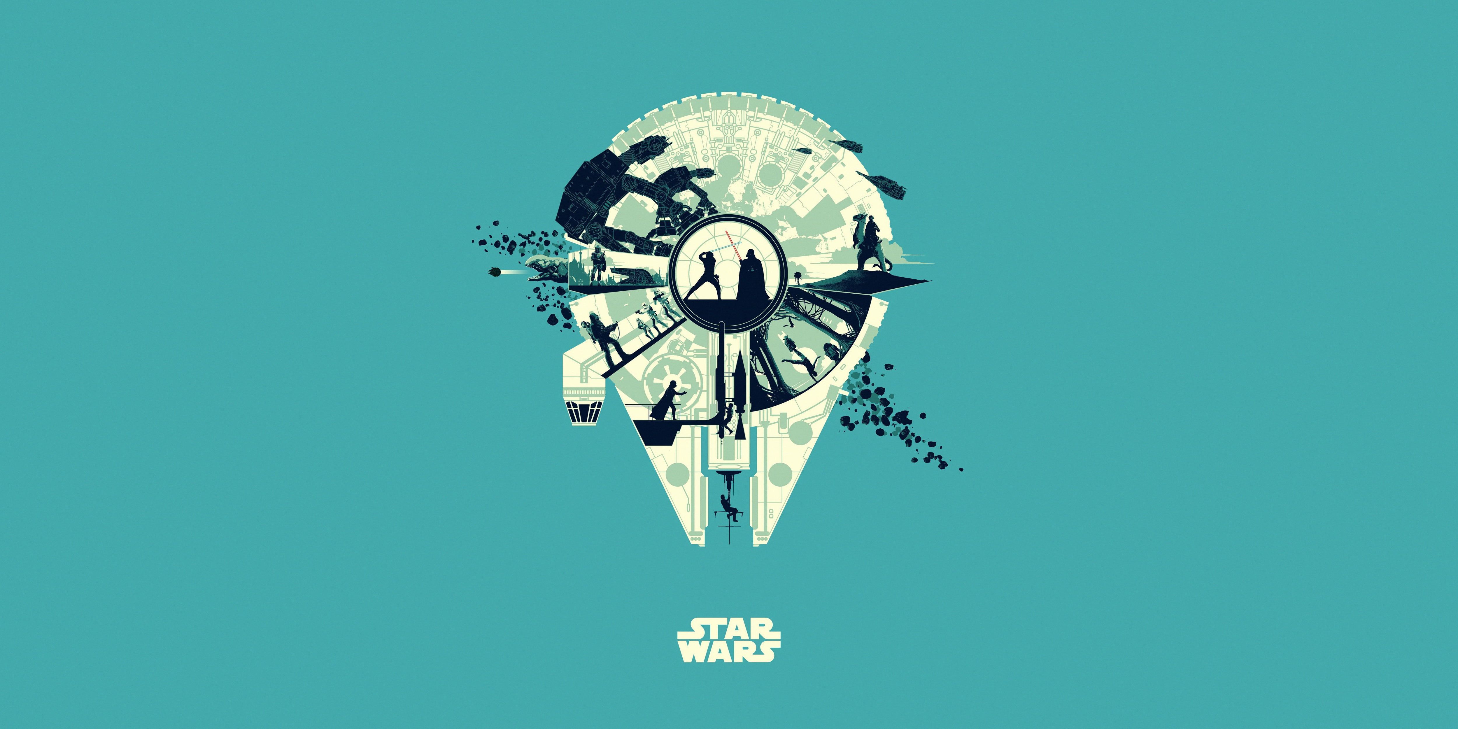 Star Wars Falcon Minimal Wallpapers