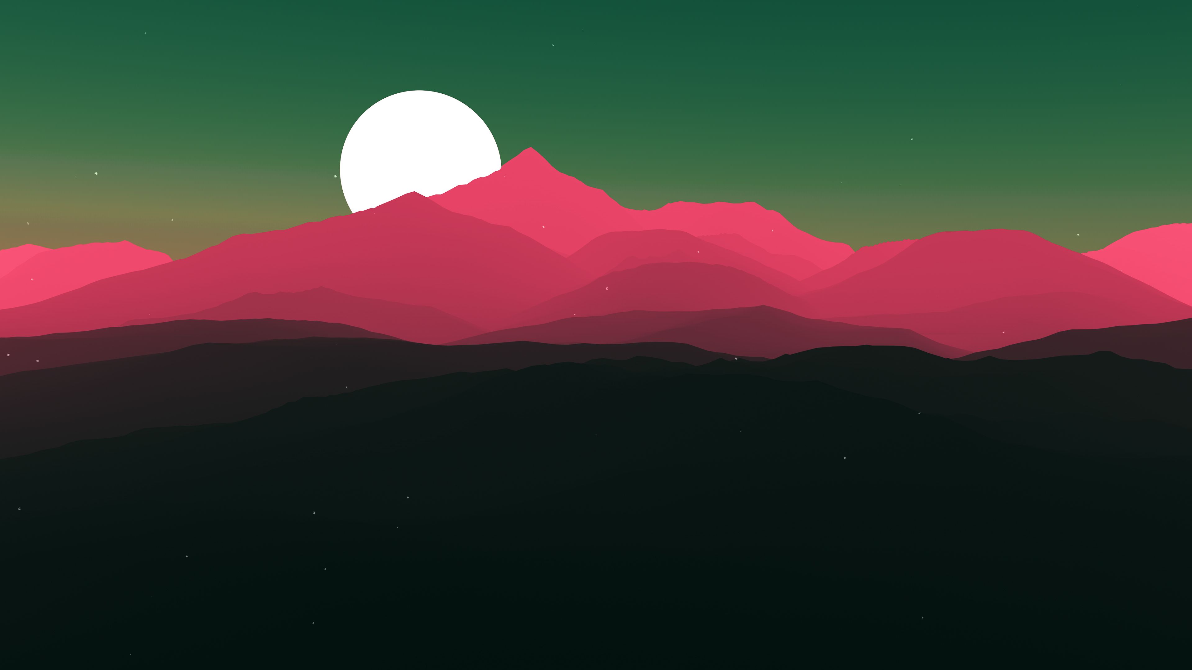 Sun Minimal Flat Artwork Wallpapers