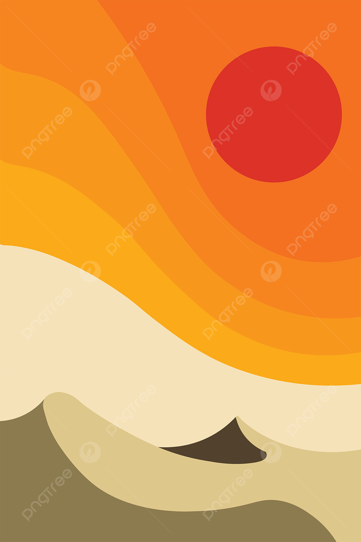 Sun Minimal Flat Artwork Wallpapers