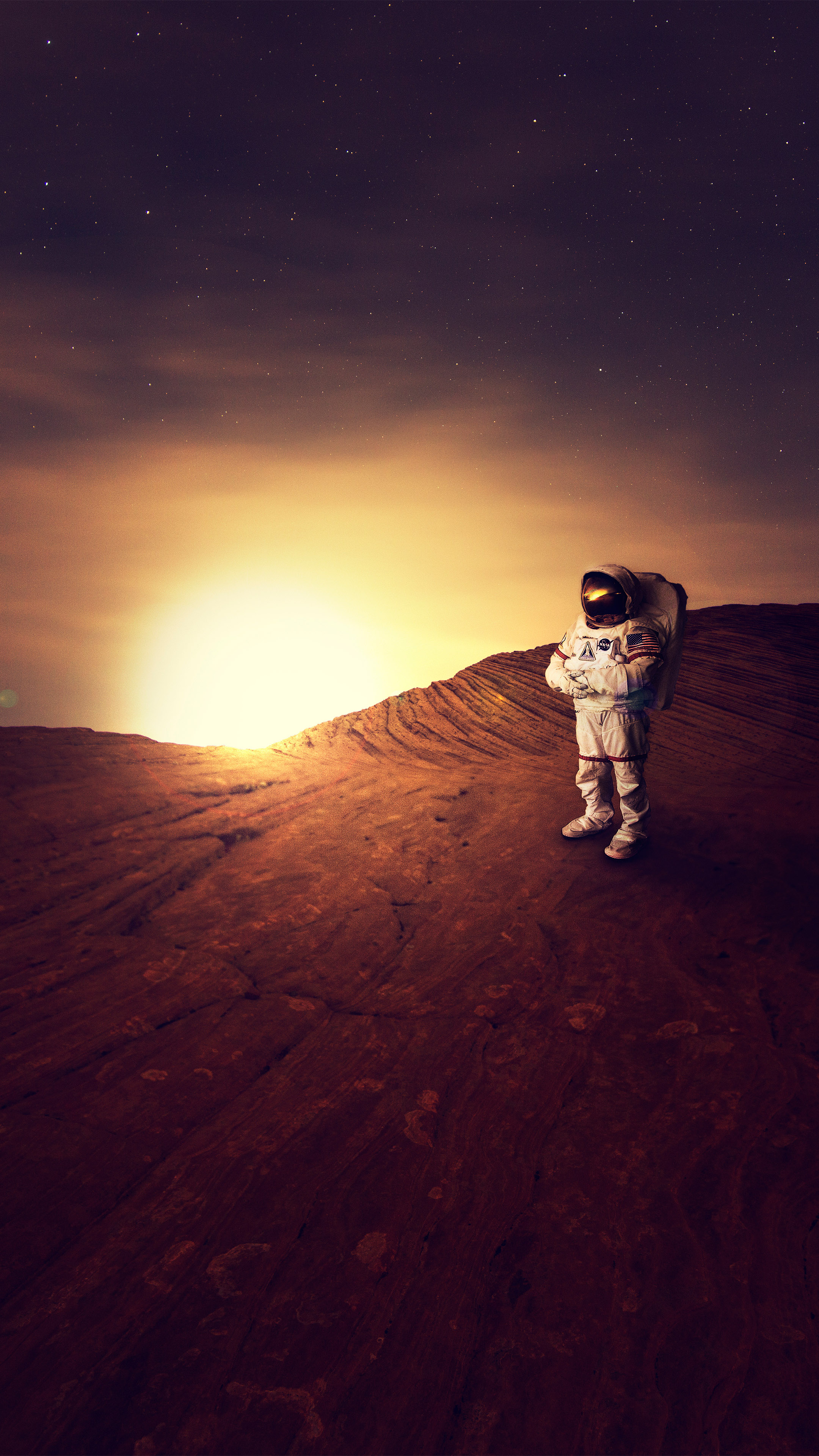 Sunset In Mars Minimal Wallpapers