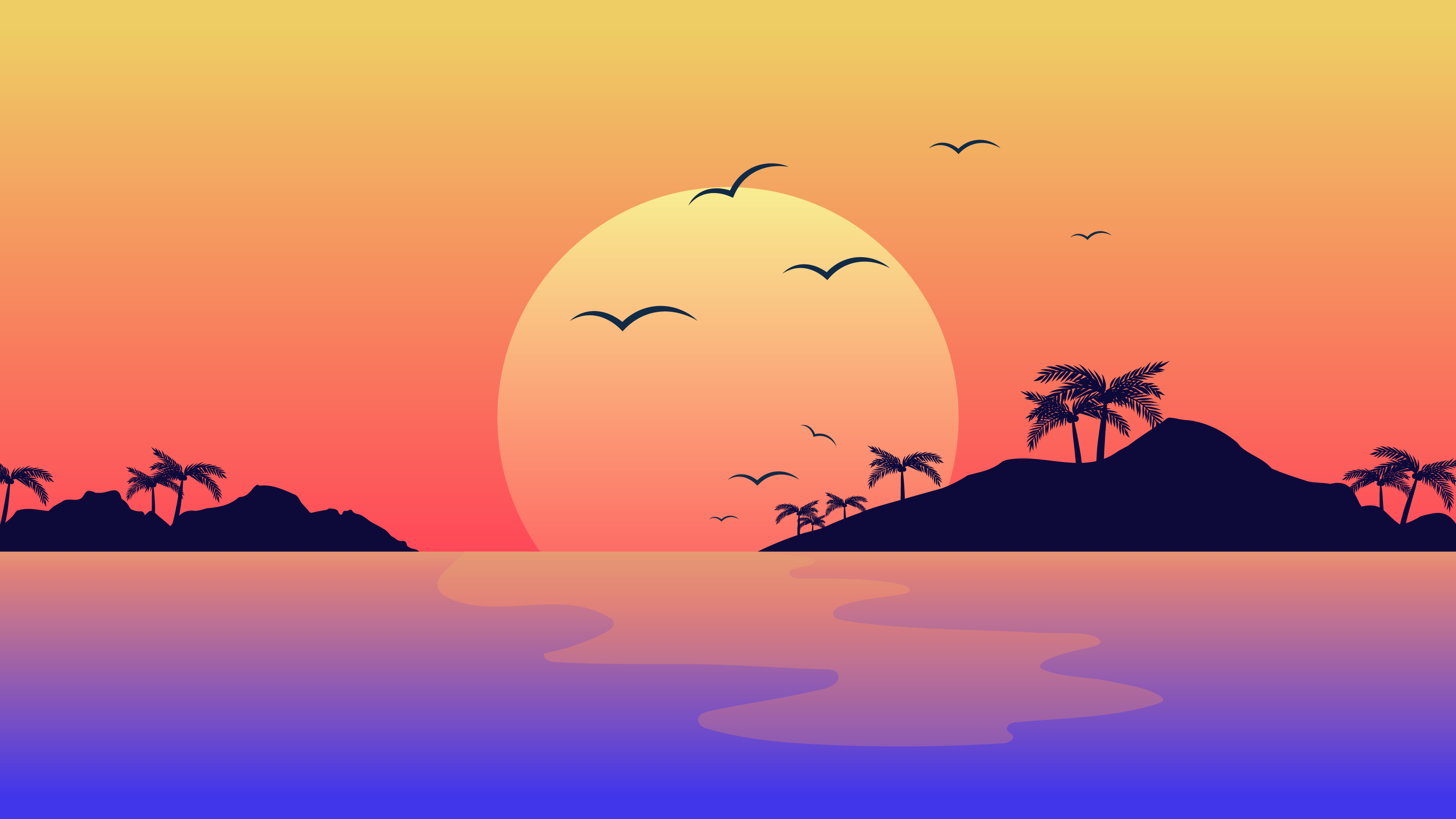 Sunset Minimalist Wallpapers