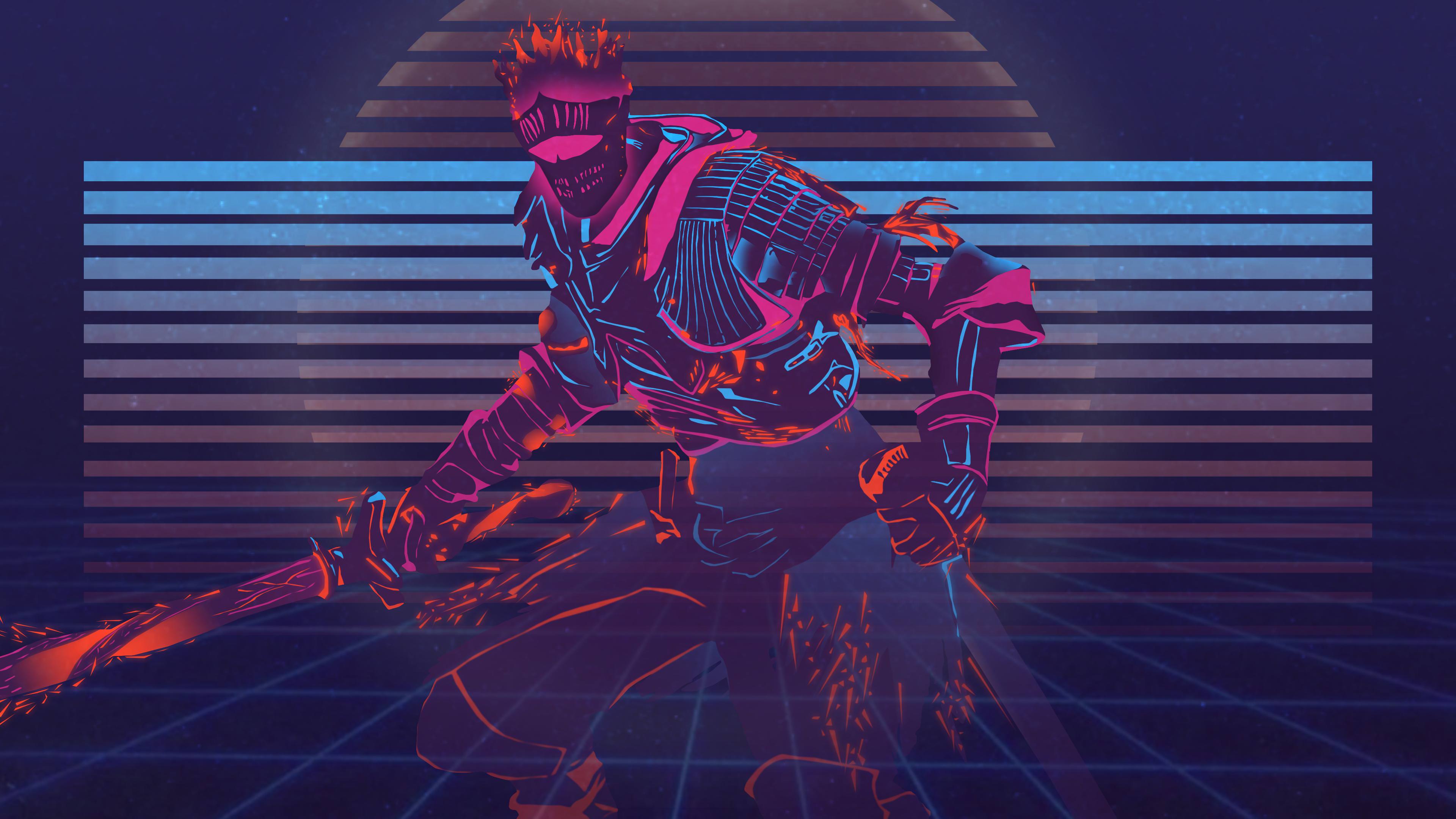 Synthwave Dark Minimal Art Wallpapers