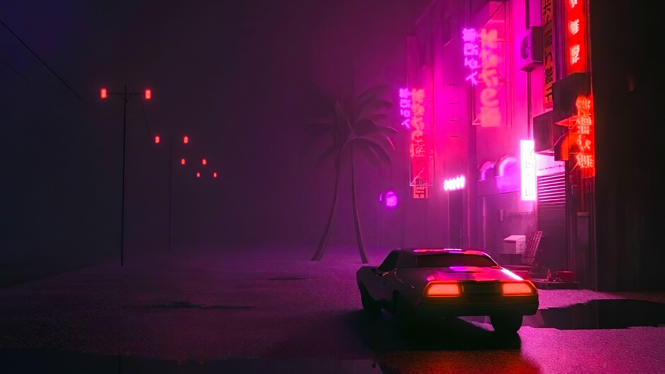 Synthwave Dark Minimal Art Wallpapers