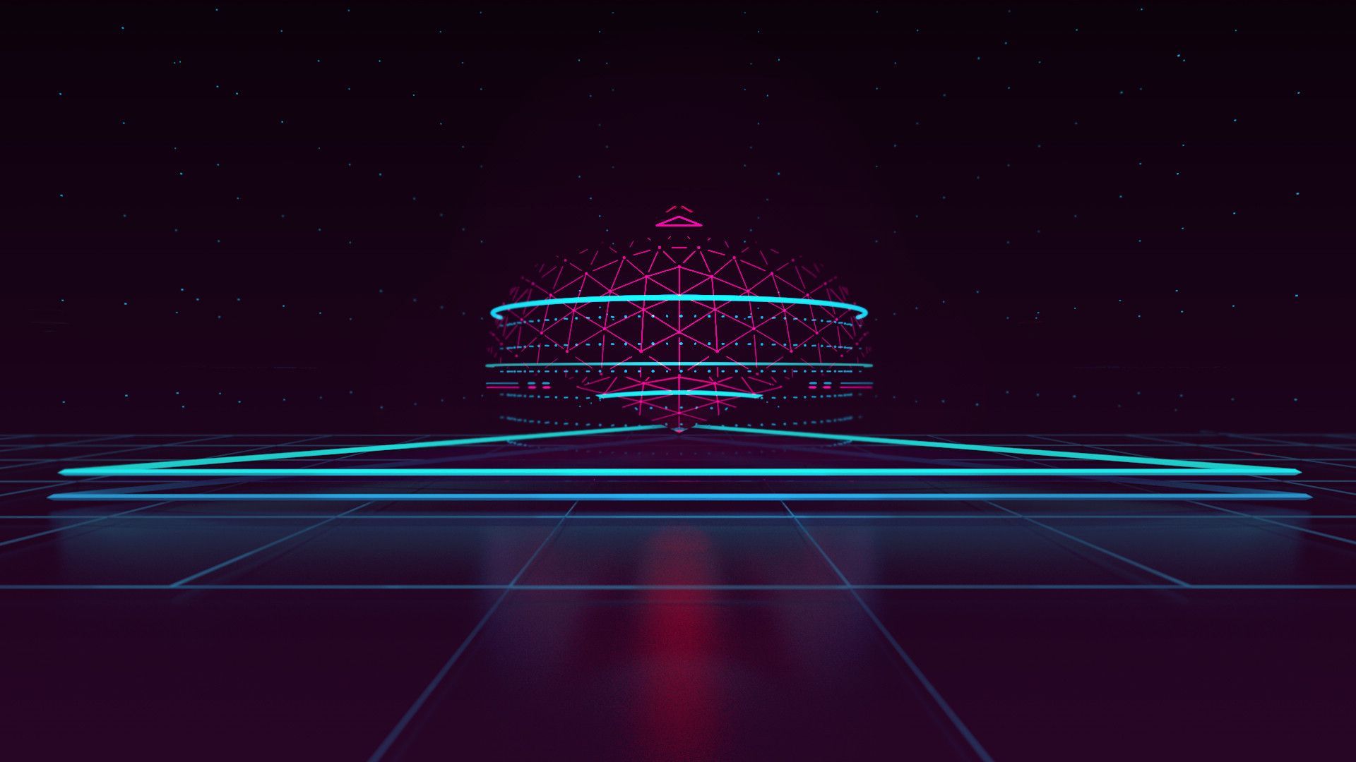 Synthwave Dark Minimal Art Wallpapers