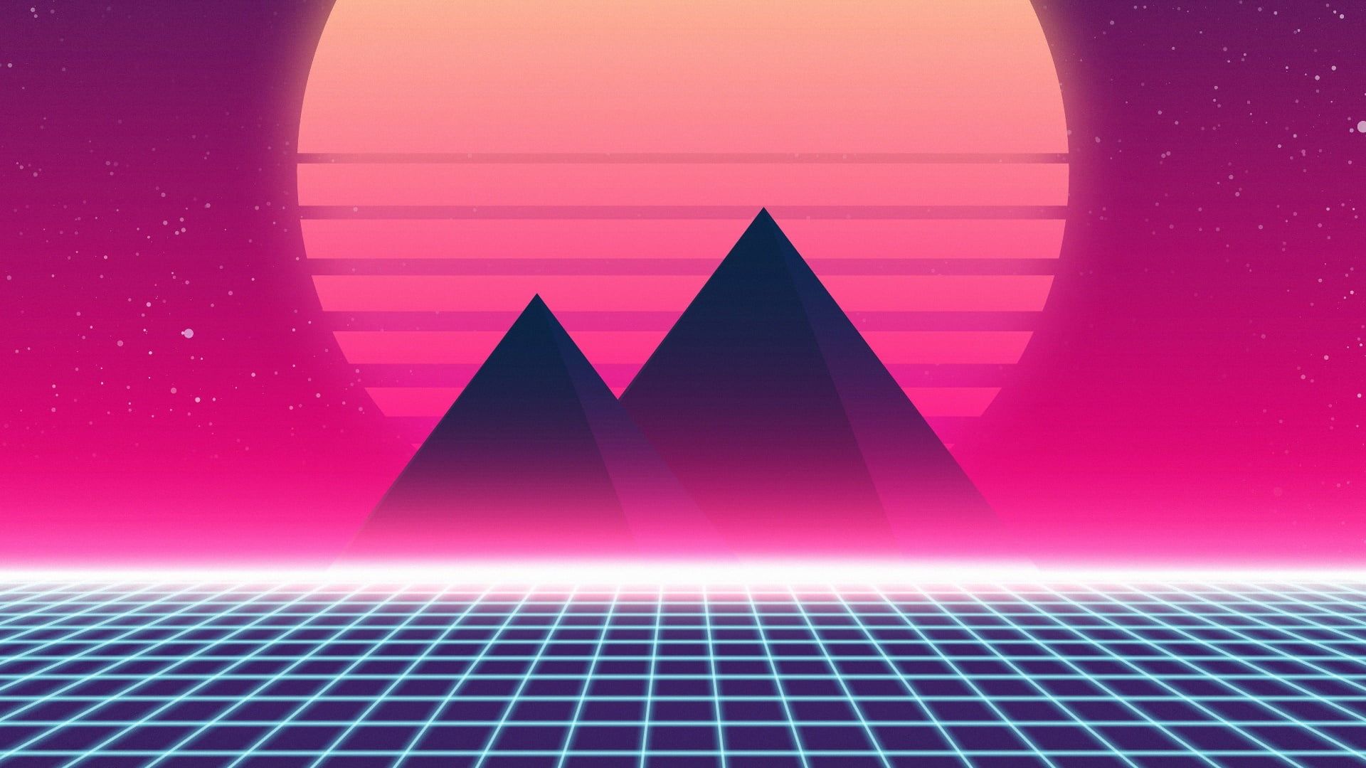 Synthwave Dark Minimal Art Wallpapers