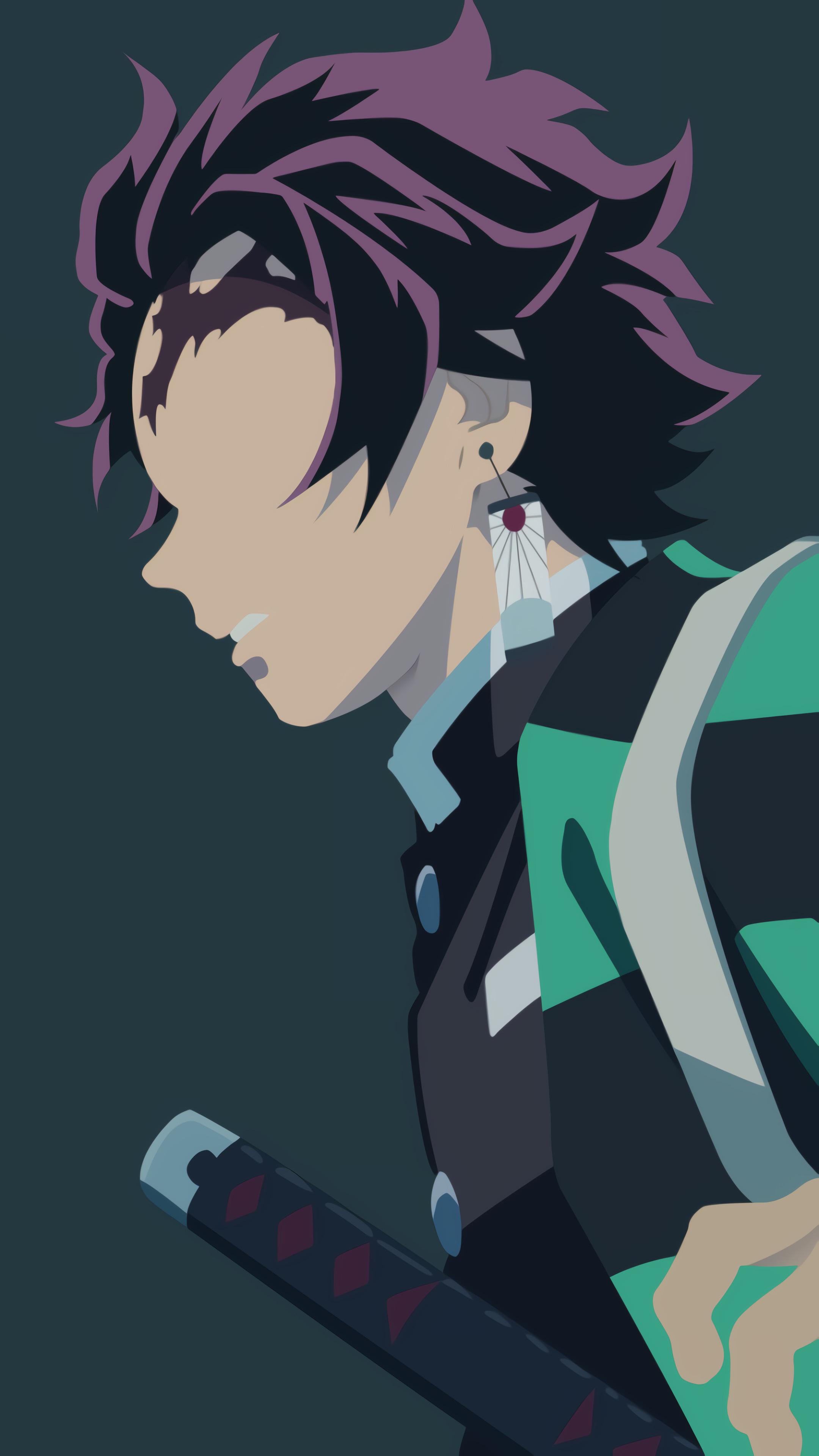 Tanjiro Kamado Minimal Demon Slayer Art Wallpapers