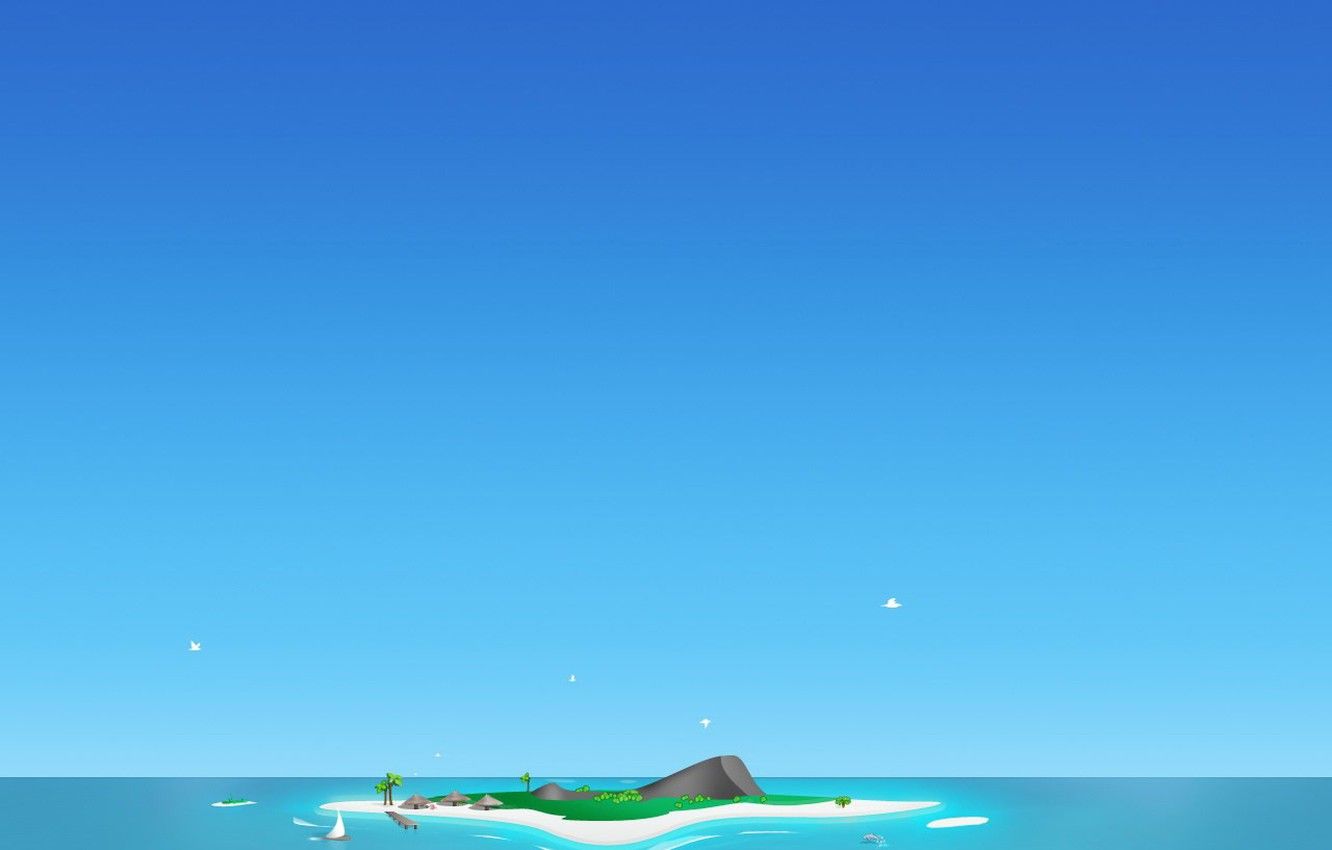 The Island Minimal Wallpapers