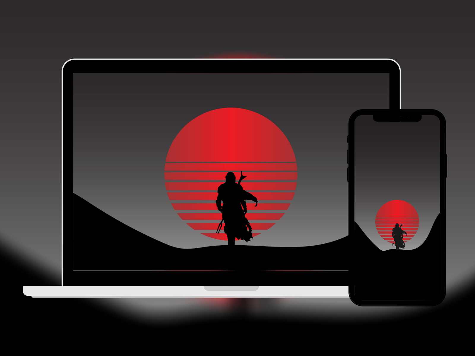 The Mandalorian Minimal Logo Wallpapers