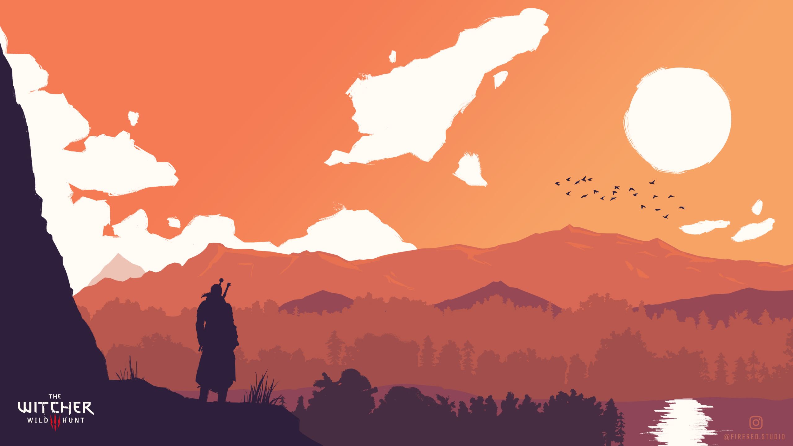 The Witcher 3 Wild Hunt Minimalism Logo Wallpapers