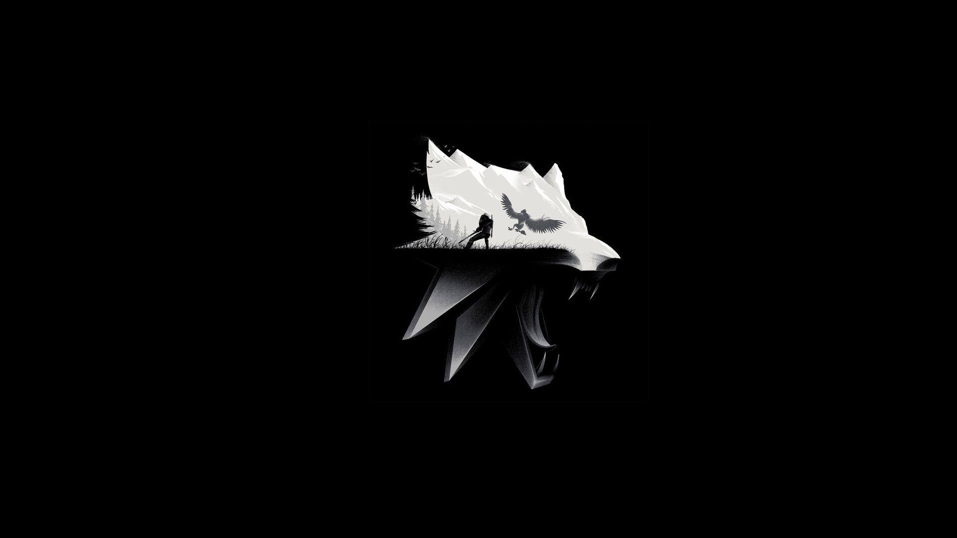 The Witcher 3 Wild Hunt Minimalism Logo Wallpapers