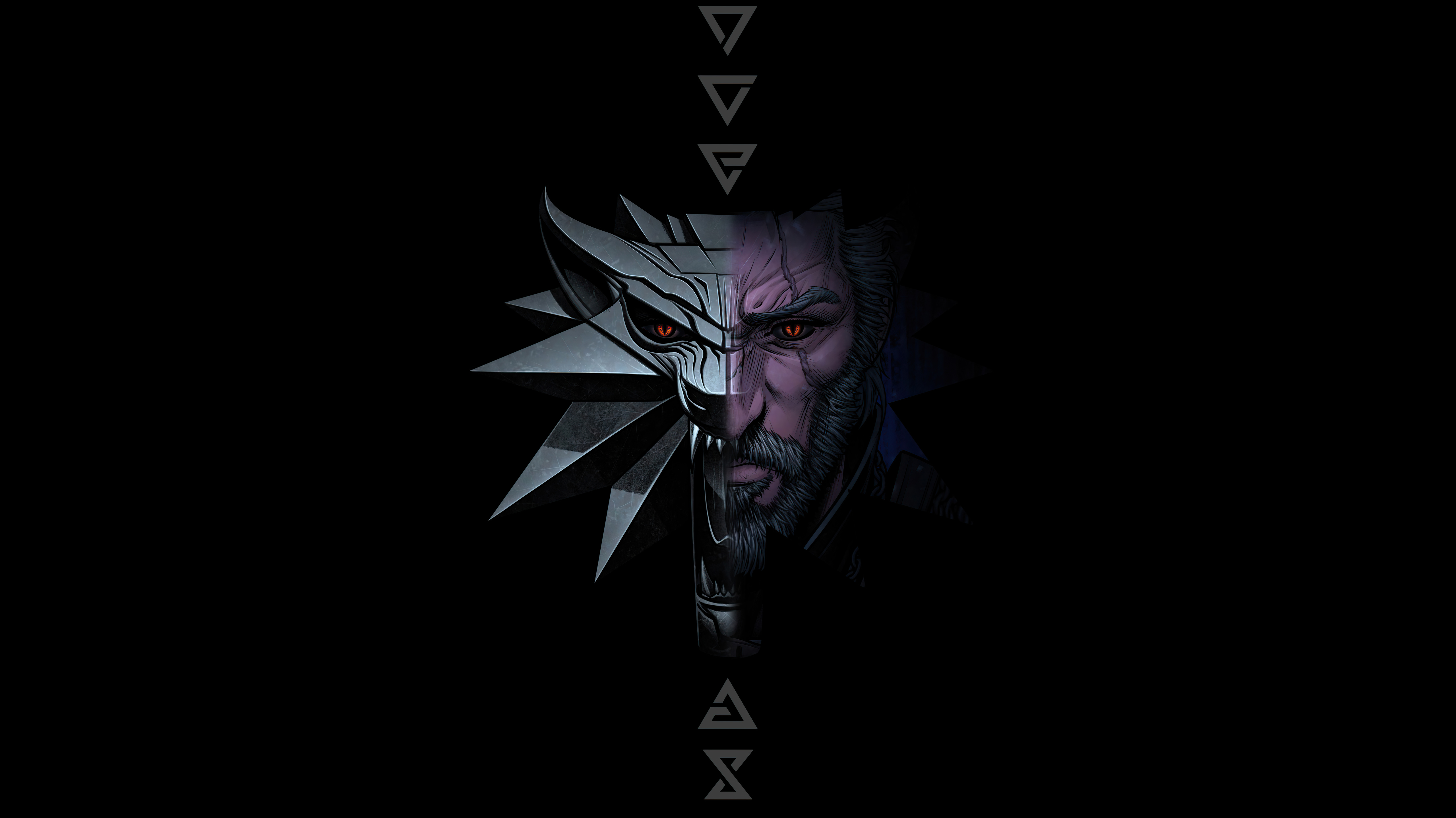 The Witcher 3 Wild Hunt Minimalism Logo Wallpapers