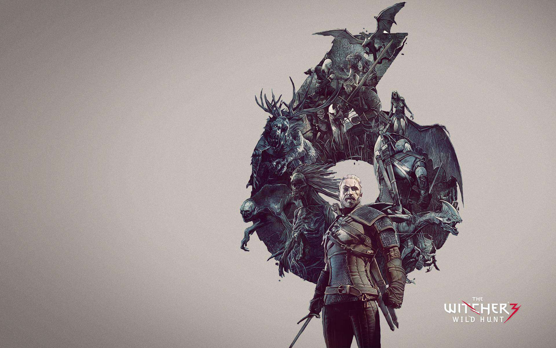 The Witcher 3 Wild Hunt Minimalism Logo Wallpapers