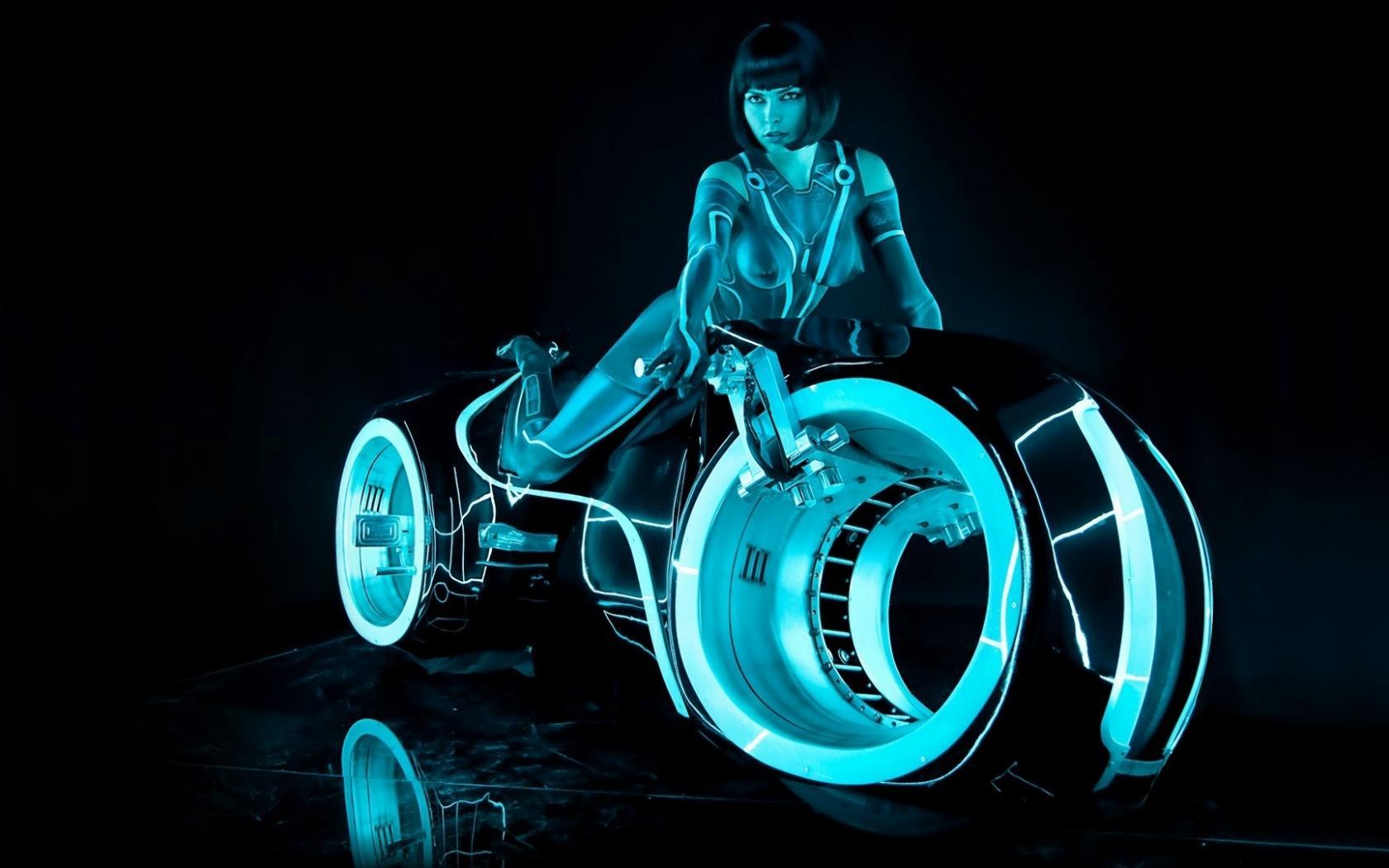 Tron Light Cycle Minimal Wallpapers