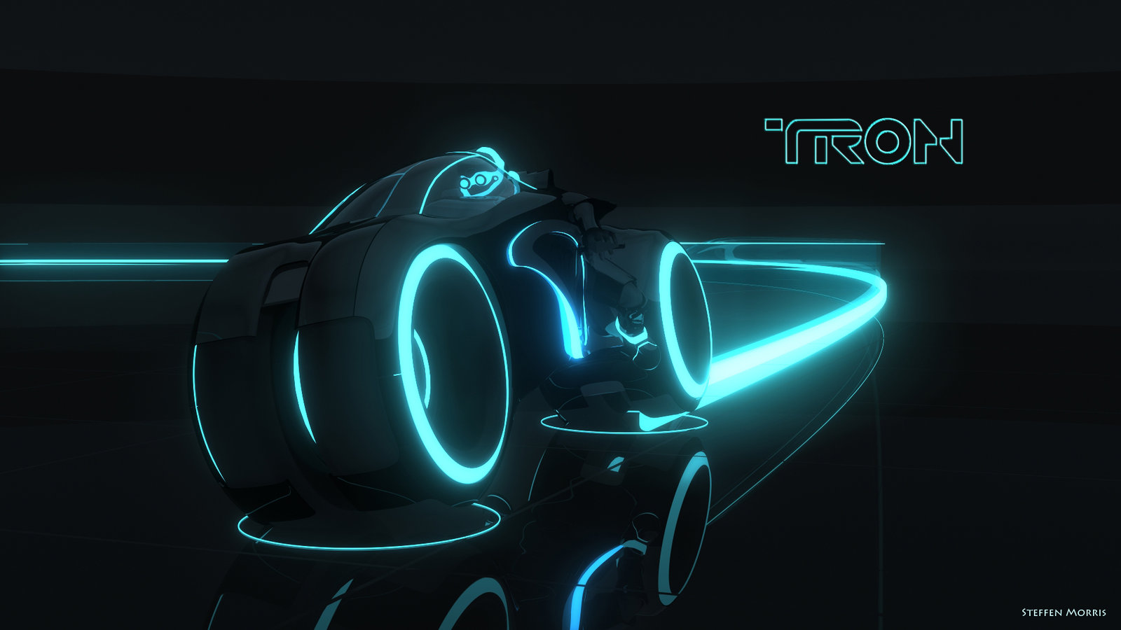 Tron Light Cycle Minimal Wallpapers