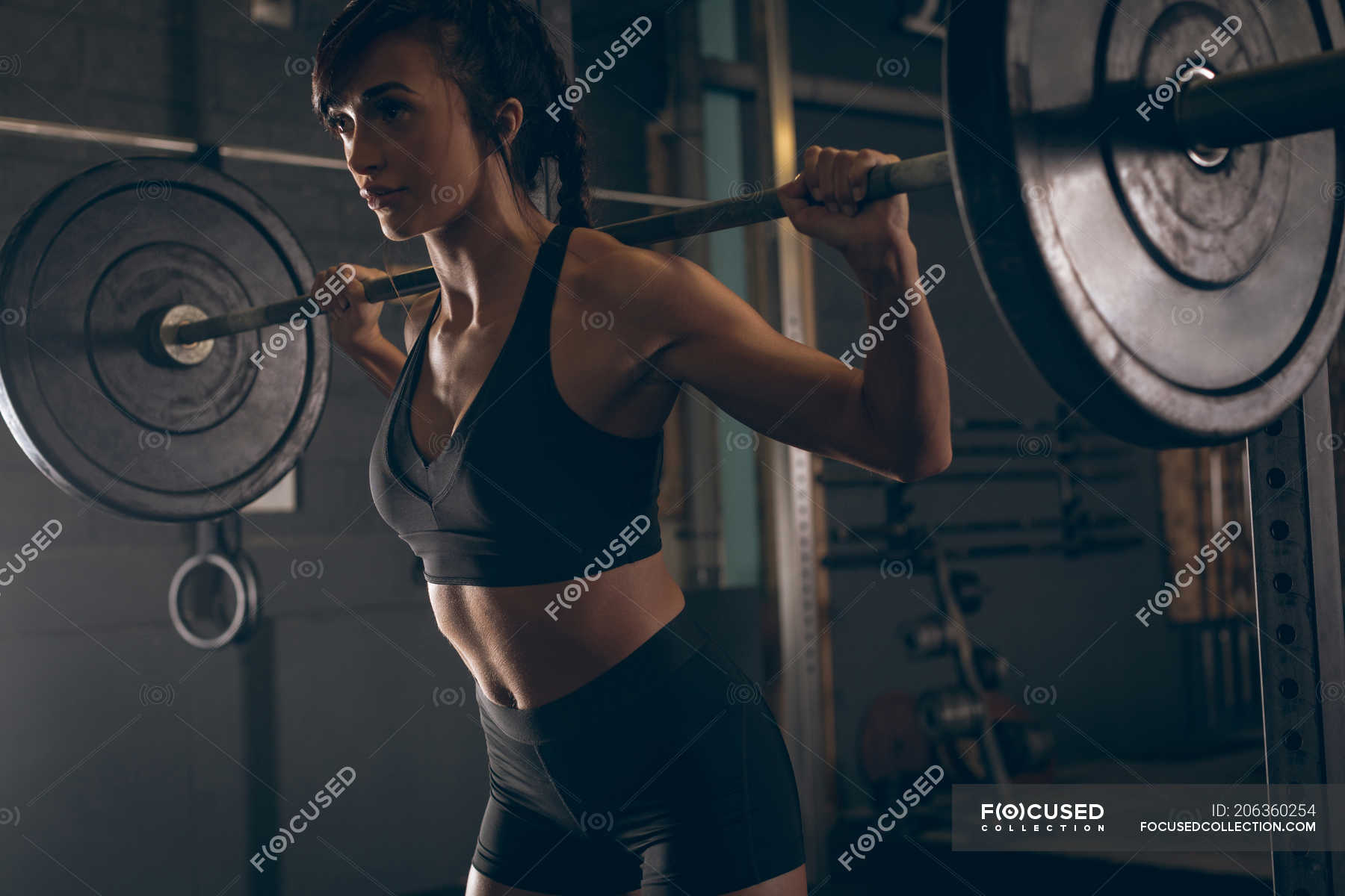 Girl Lifting Bar Wallpapers