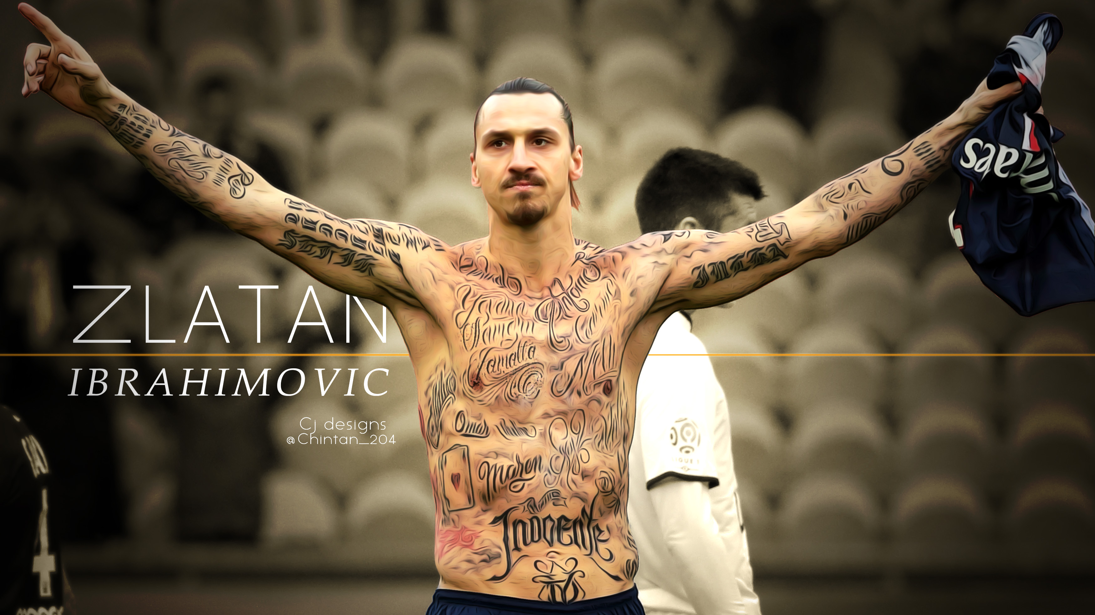 Zlatan Ibrahimovic Hd Art Wallpapers