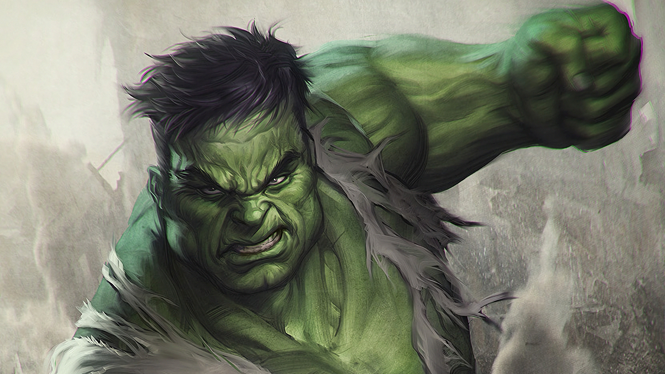 Angry Hulk Illustration Wallpapers