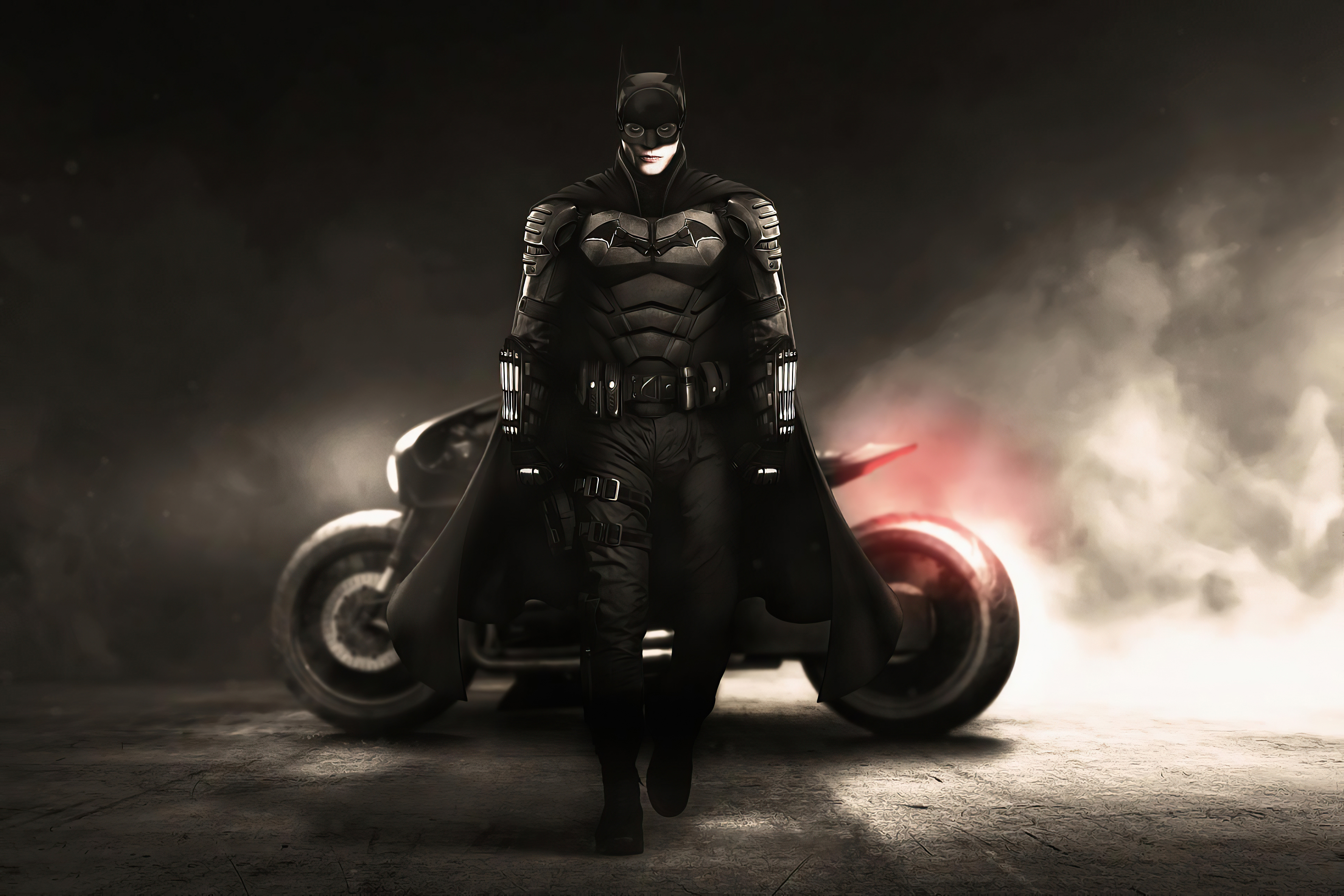 Batman 4K Motorcycle Art Wallpapers