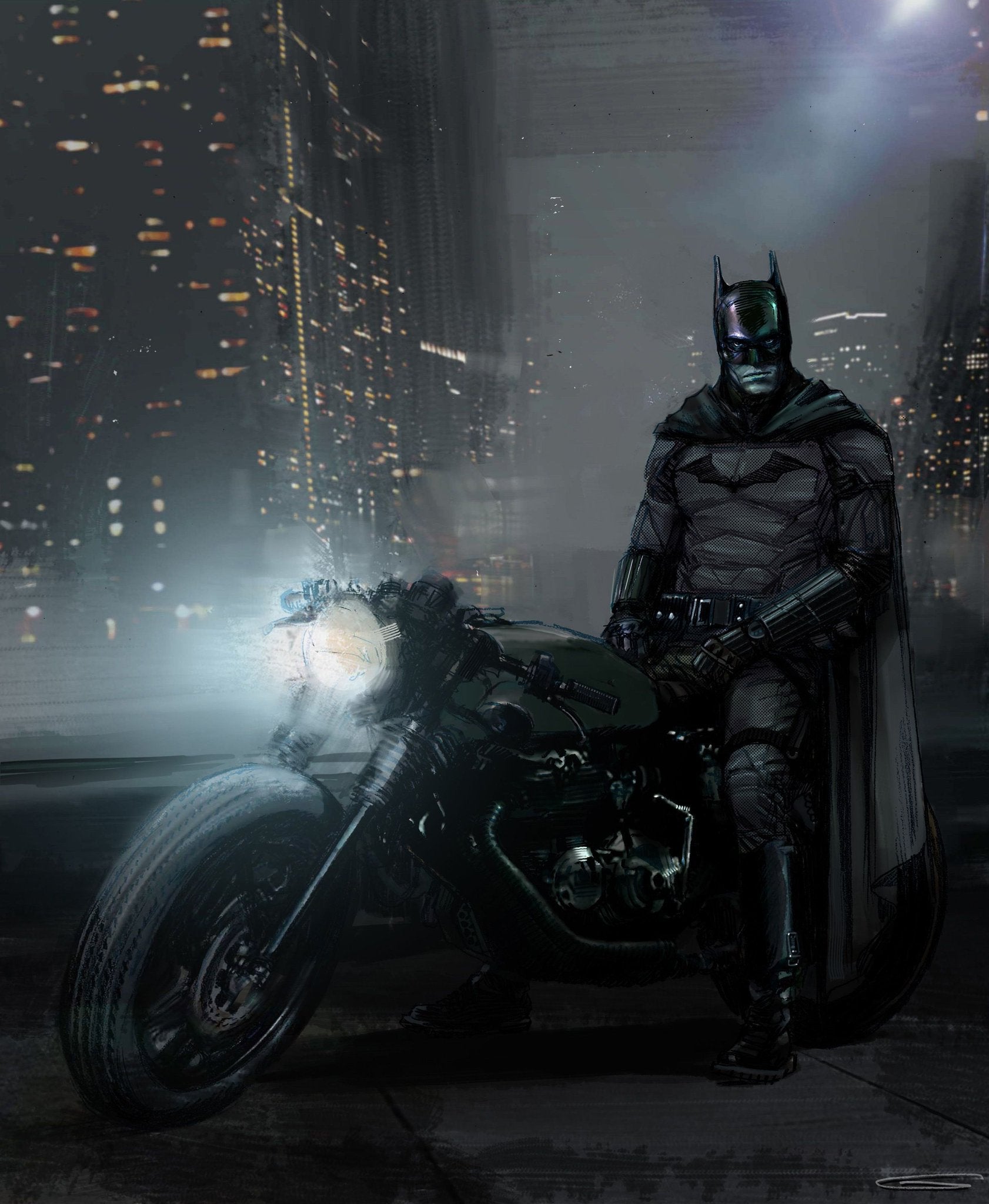 Batman 4K Motorcycle Art Wallpapers