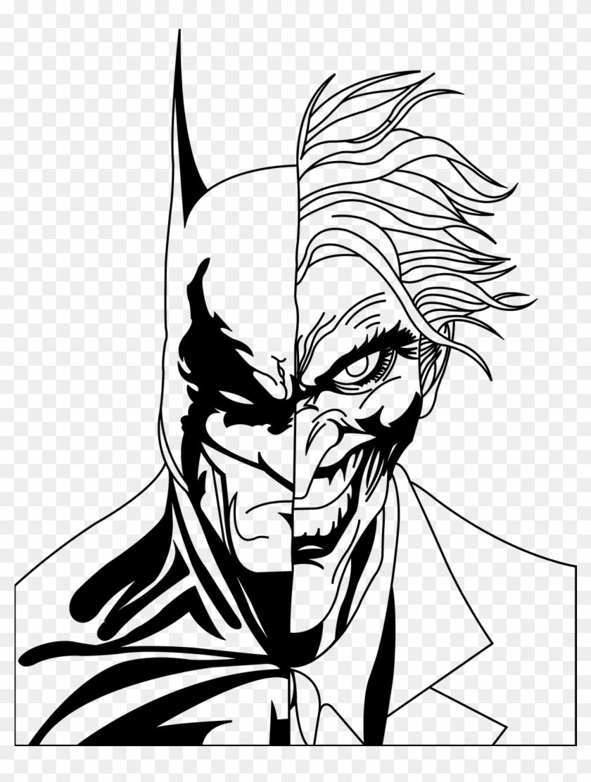 Batman And Joker Face Art Wallpapers