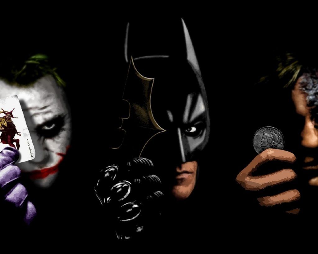 Batman And Joker Face Art Wallpapers