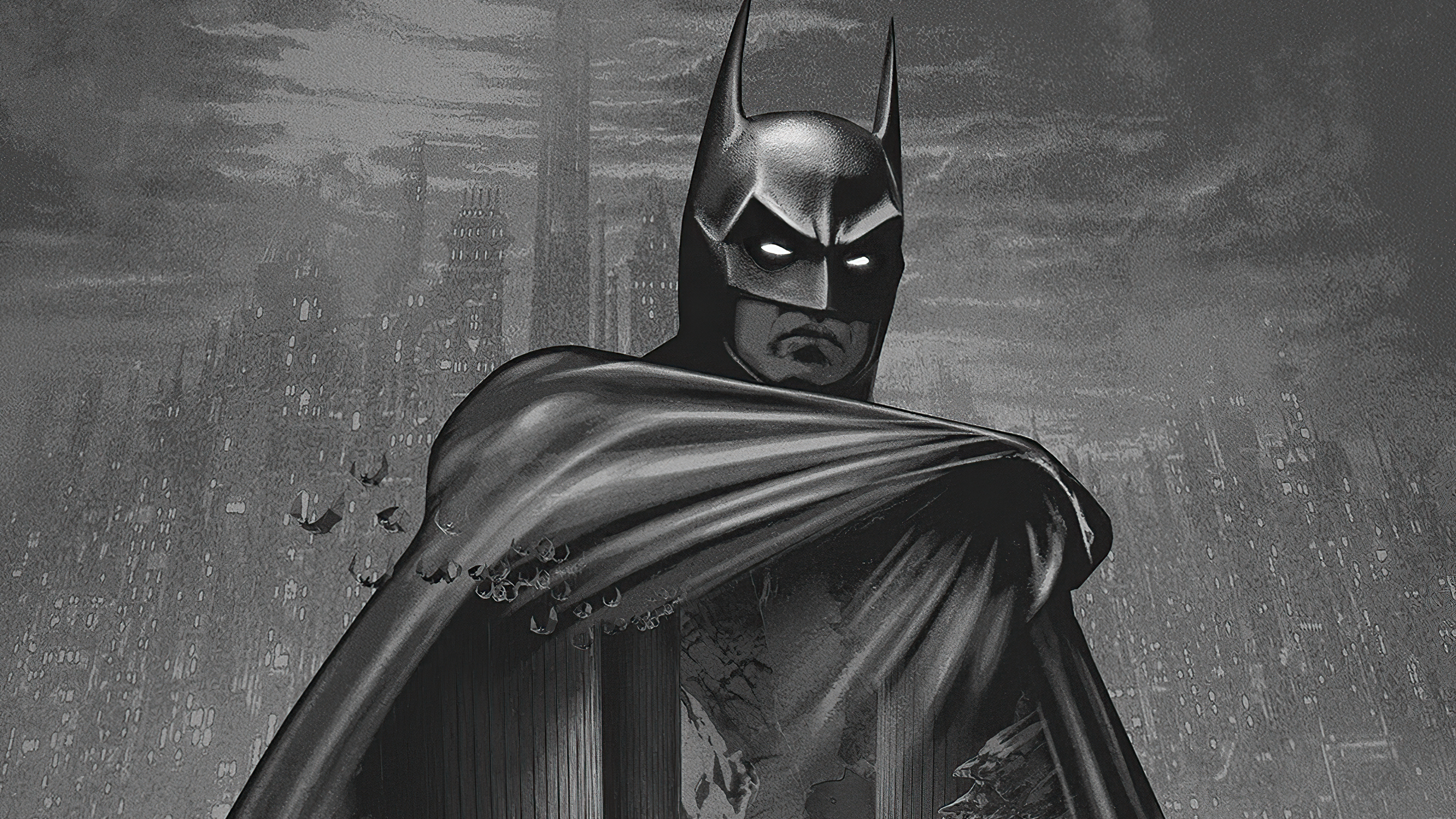 Batman Monochrome Artwork Wallpapers