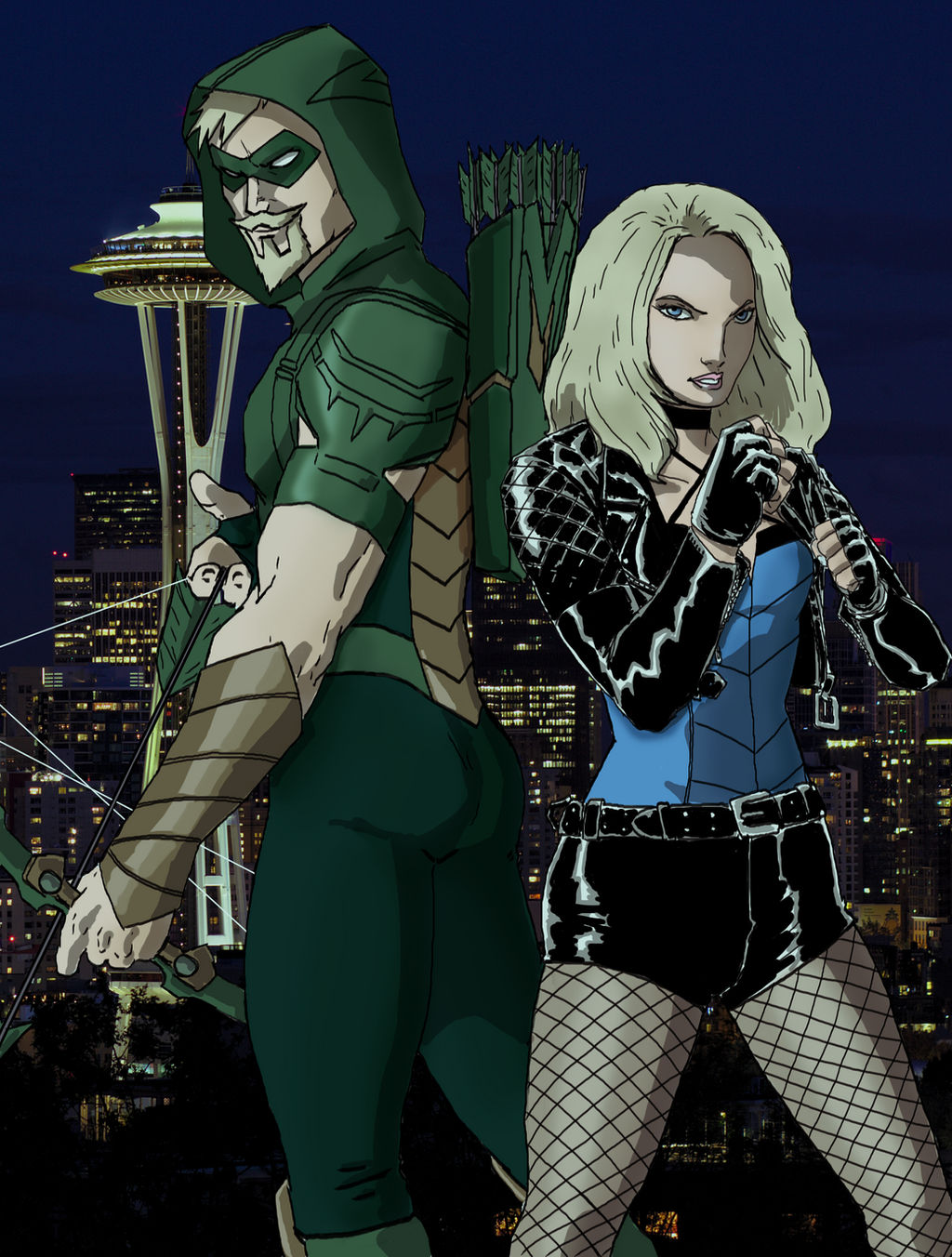 Black Canary Green Arrow Artwork Wallpapers