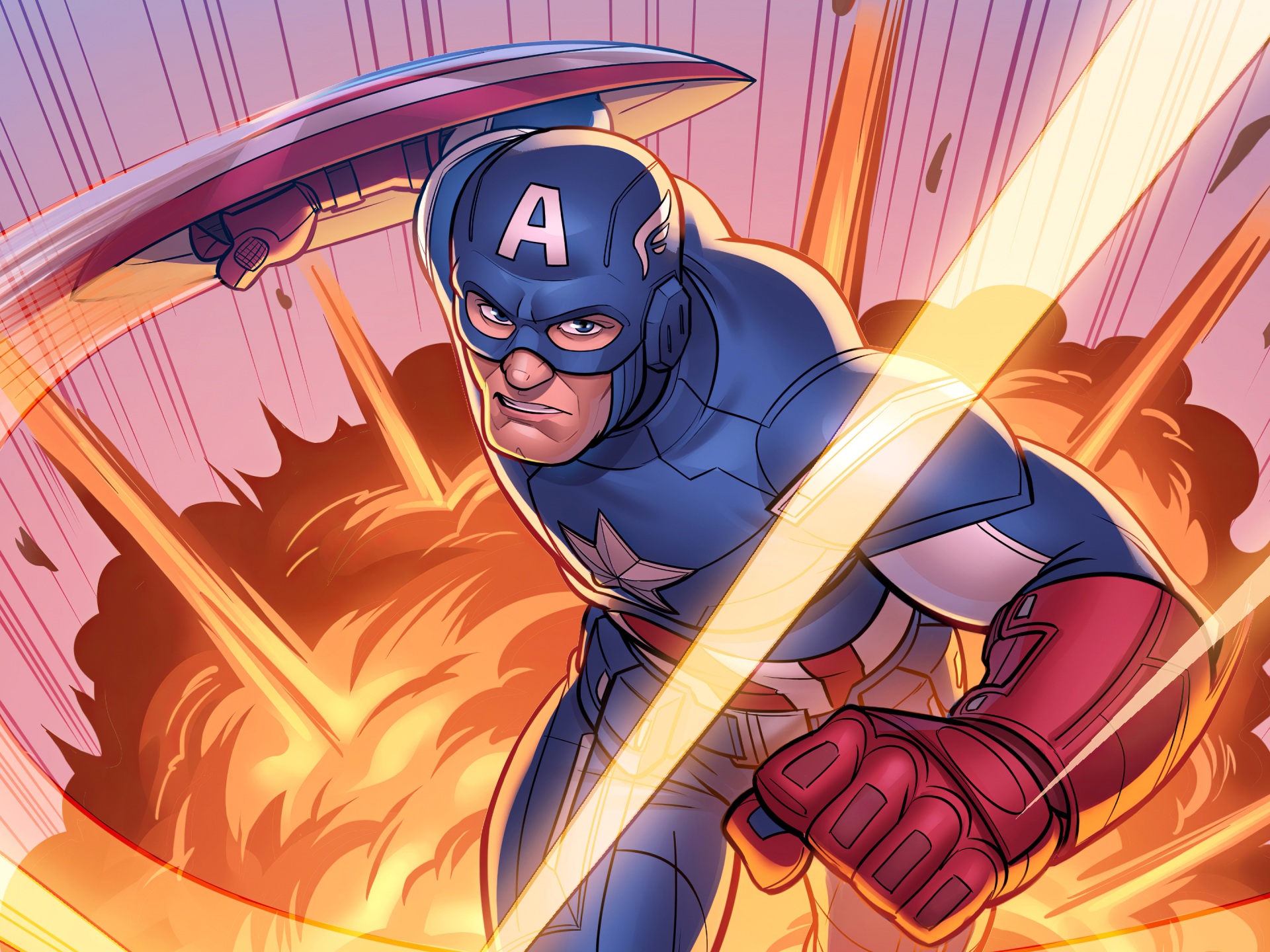 Captain America Marvel Comic Art Wallpapers