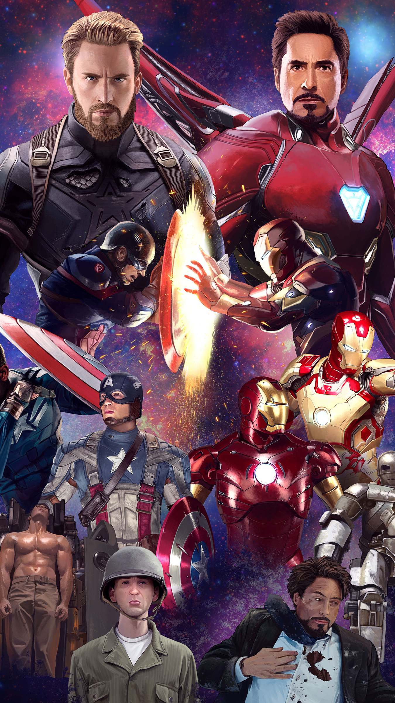 Captain America Vs Iron Man Iphone Hd Wallpapers