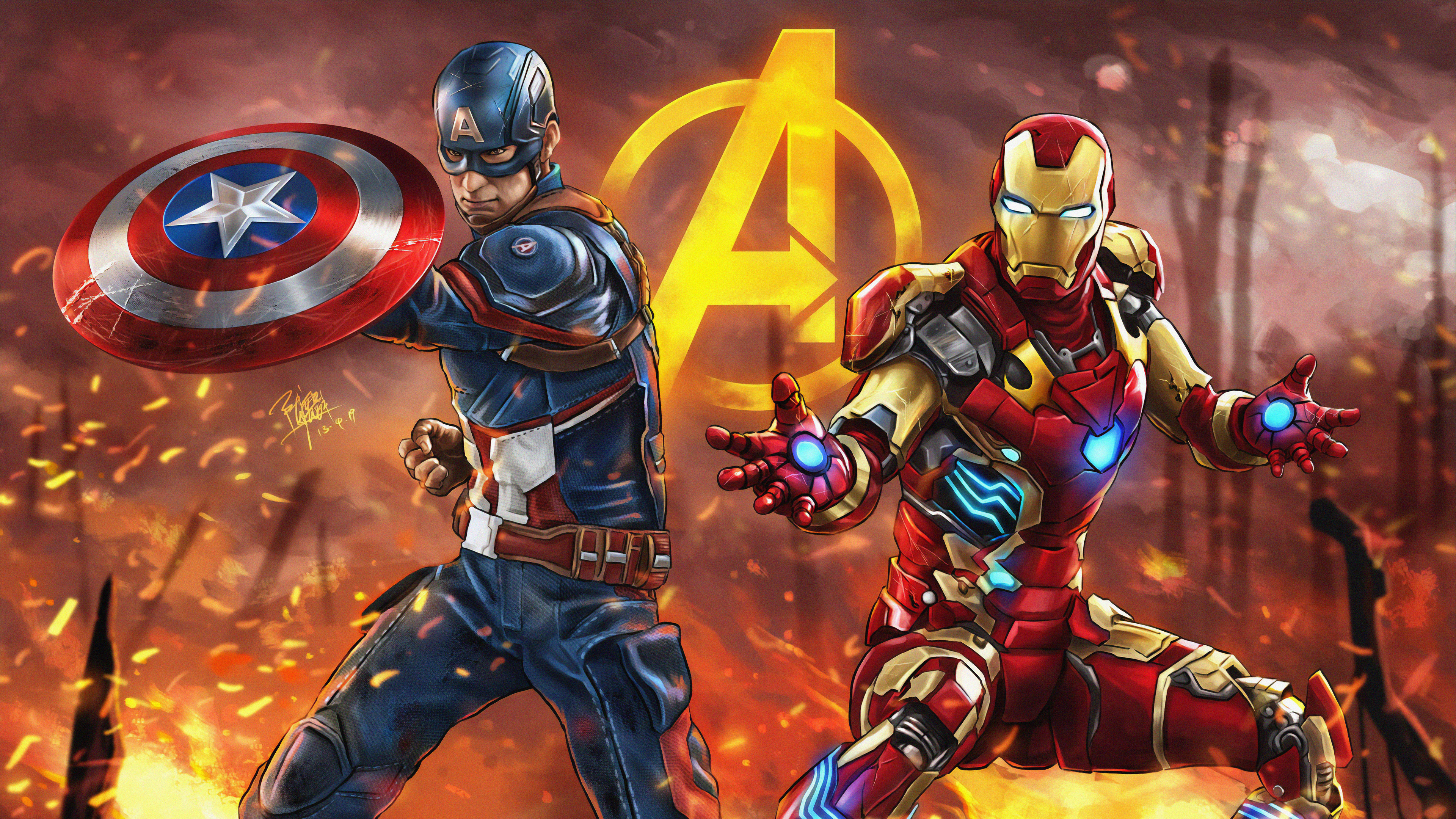 Captain America Vs Iron Man Iphone Hd Wallpapers