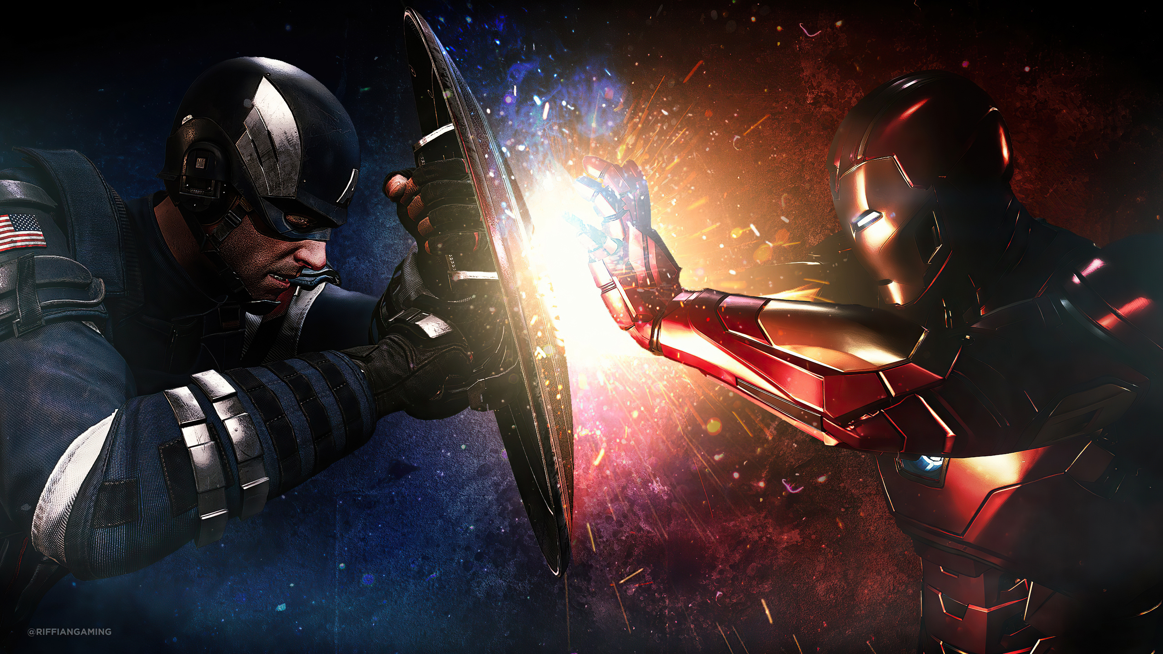 Captain America Vs Iron Man Iphone Hd Wallpapers