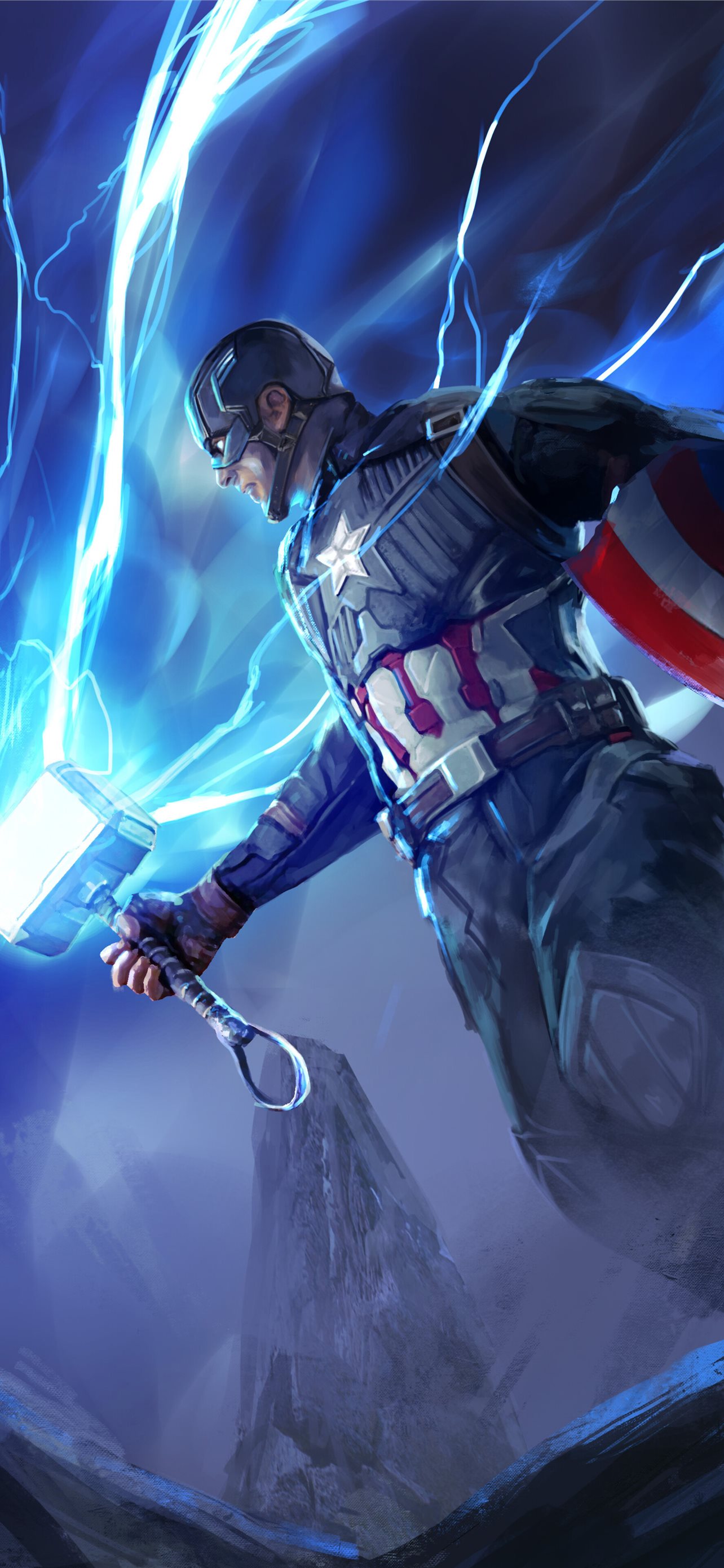 Captain America With Thor Hammer Wallpapers