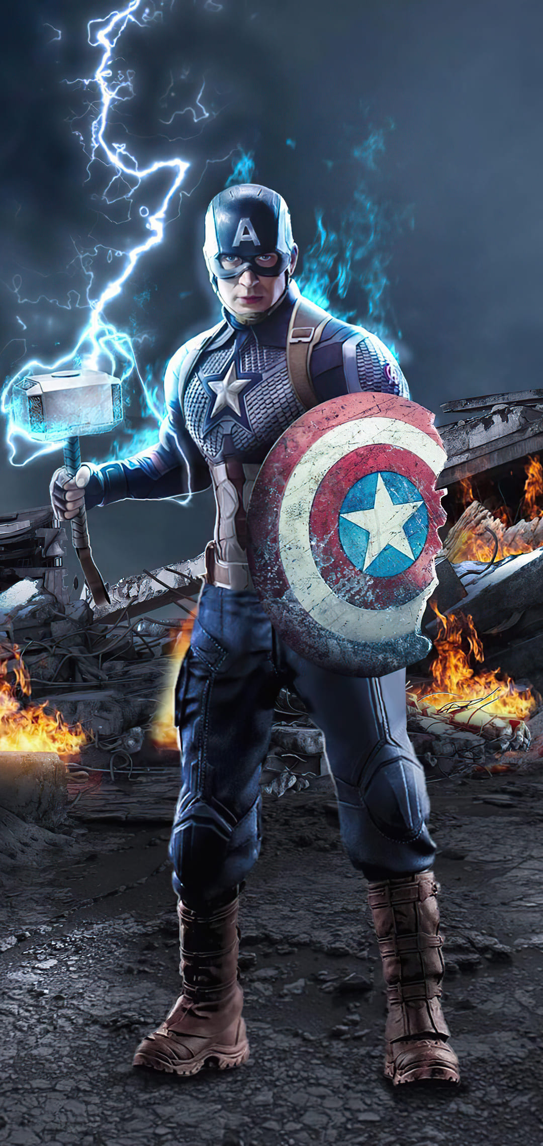 Captain America With Thor Hammer Wallpapers