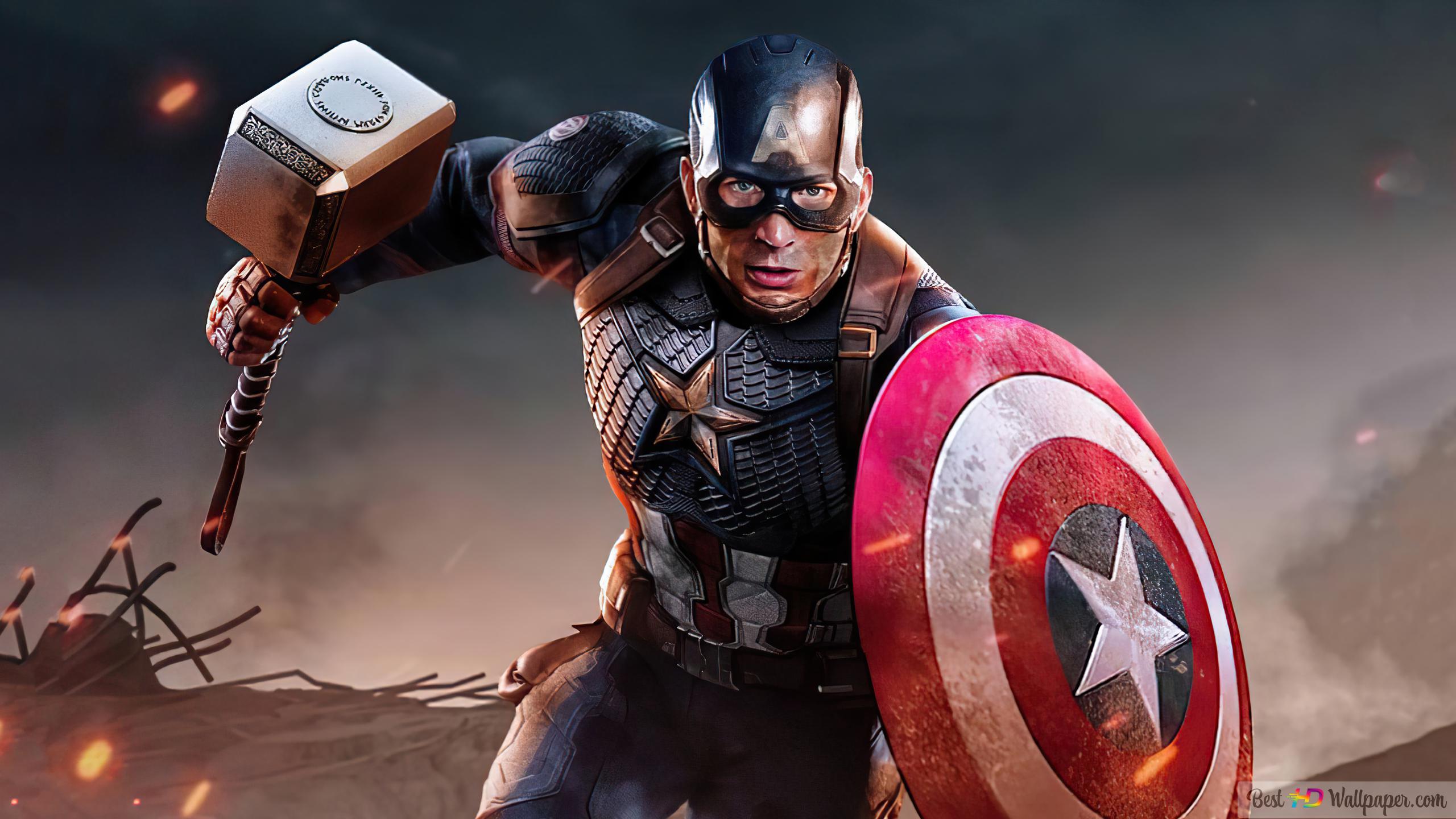 Captain America With Thor Hammer Wallpapers