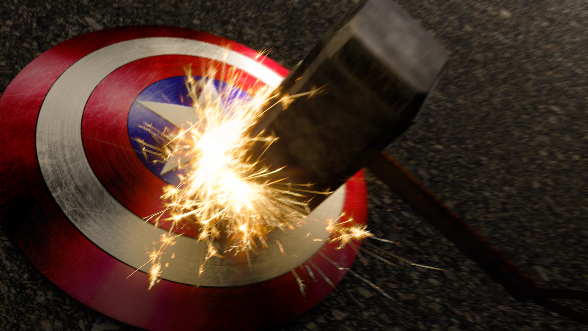 Captain America With Thor Hammer Wallpapers