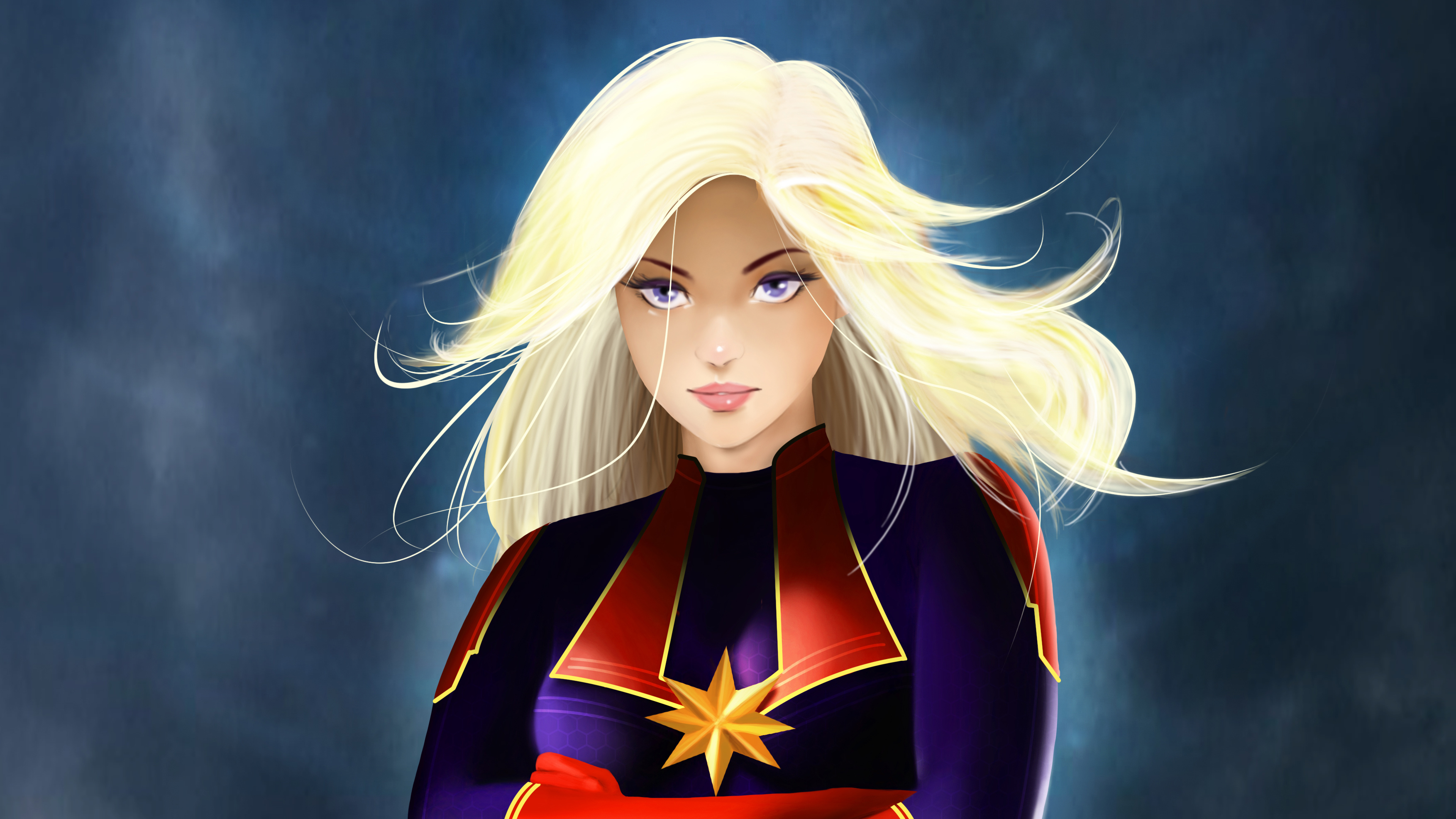 Captain Marvel 4K Cool 2021 Art Wallpapers