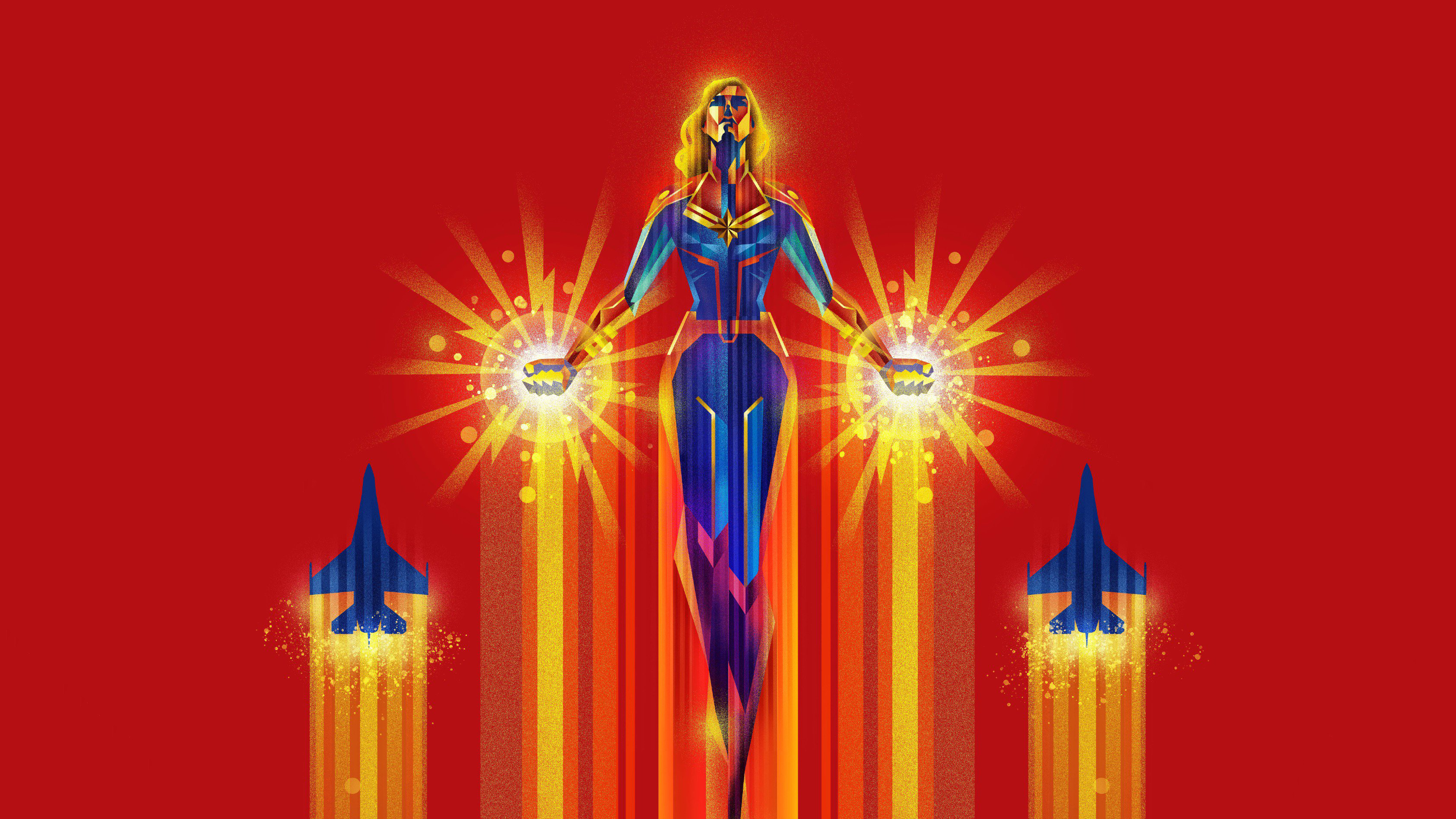 Captain Marvel 4K Cool 2021 Art Wallpapers