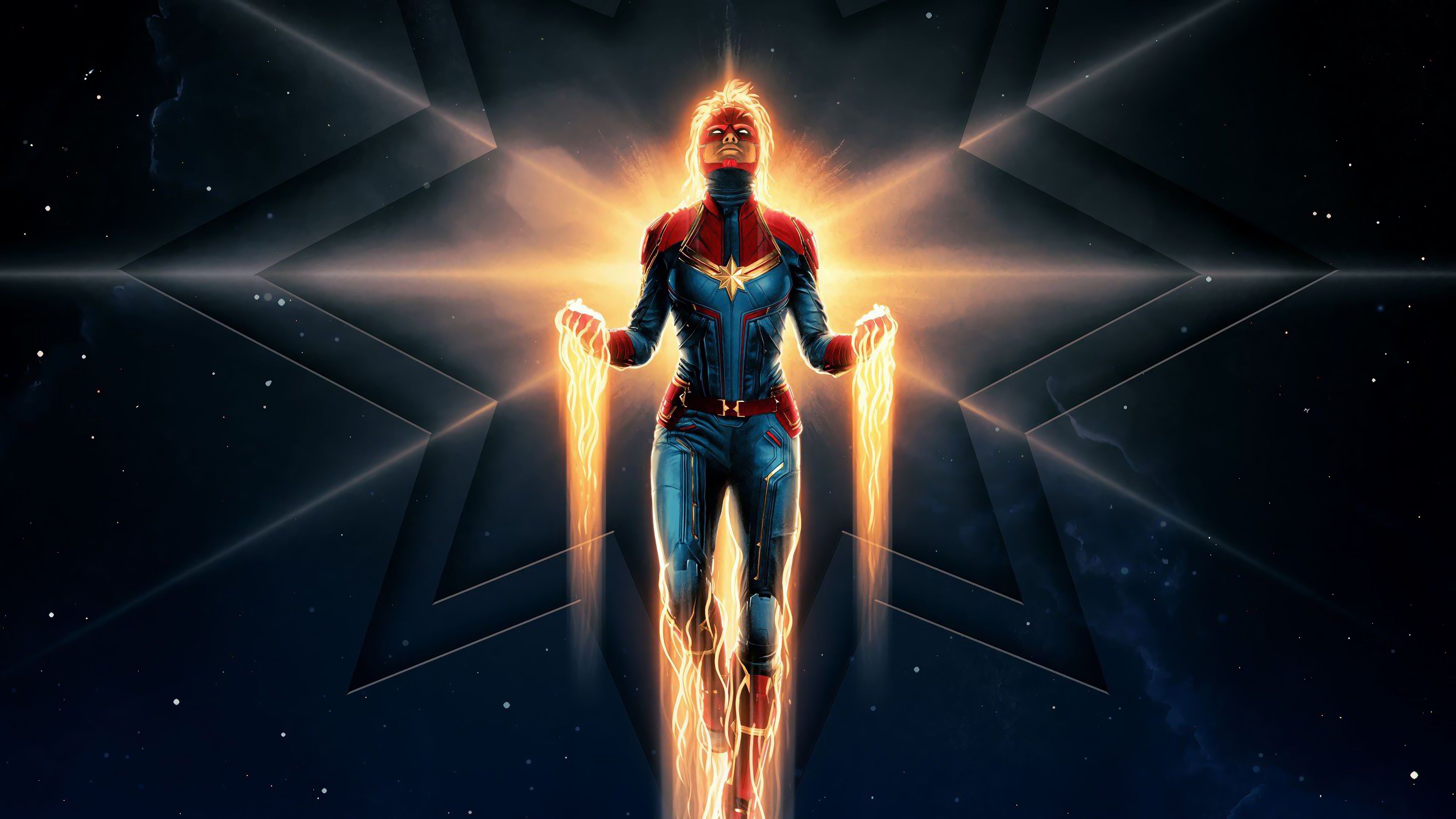 Captain Marvel 4K Cool 2021 Art Wallpapers