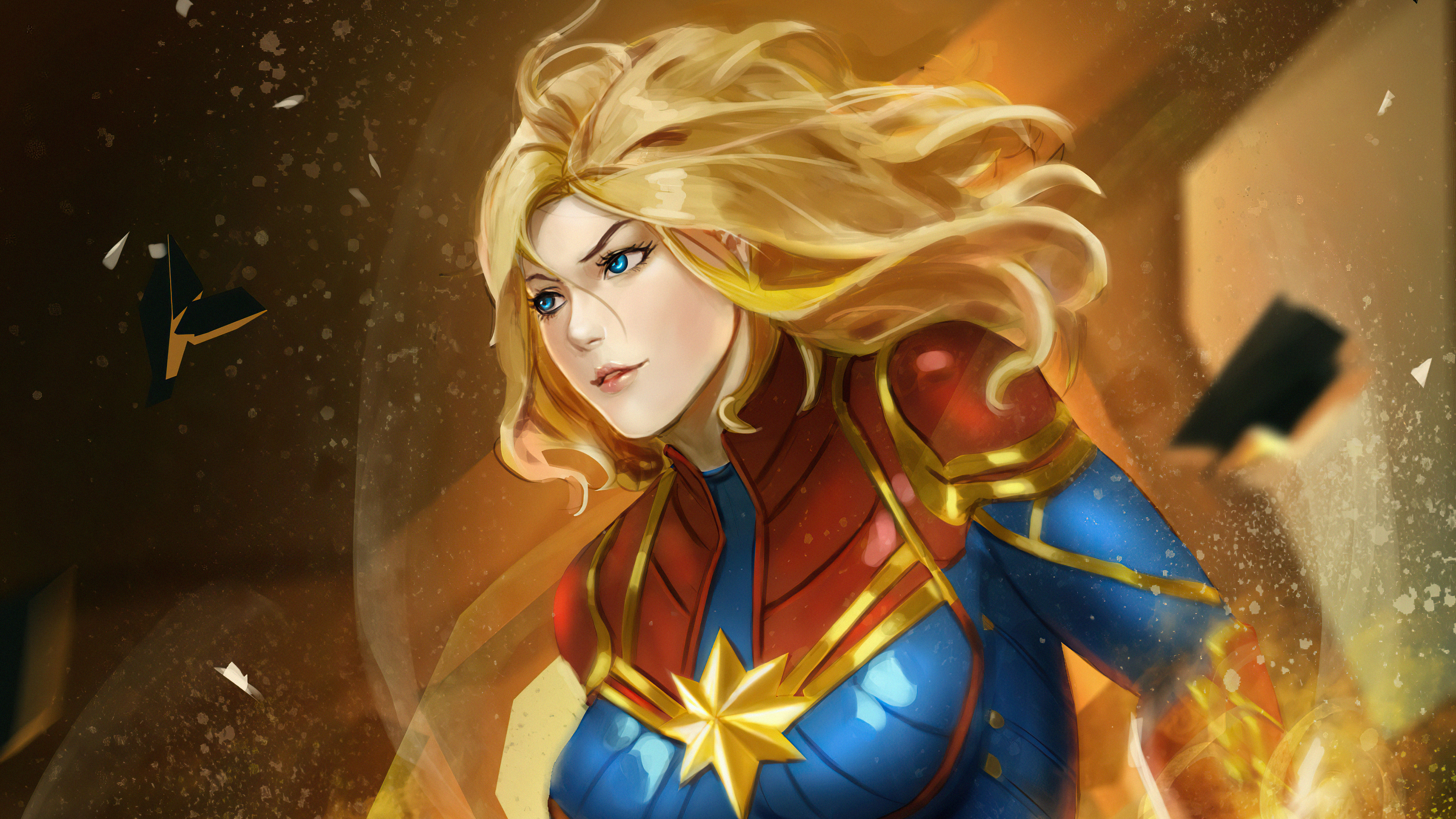 Captain Marvel 4K Cool 2021 Art Wallpapers