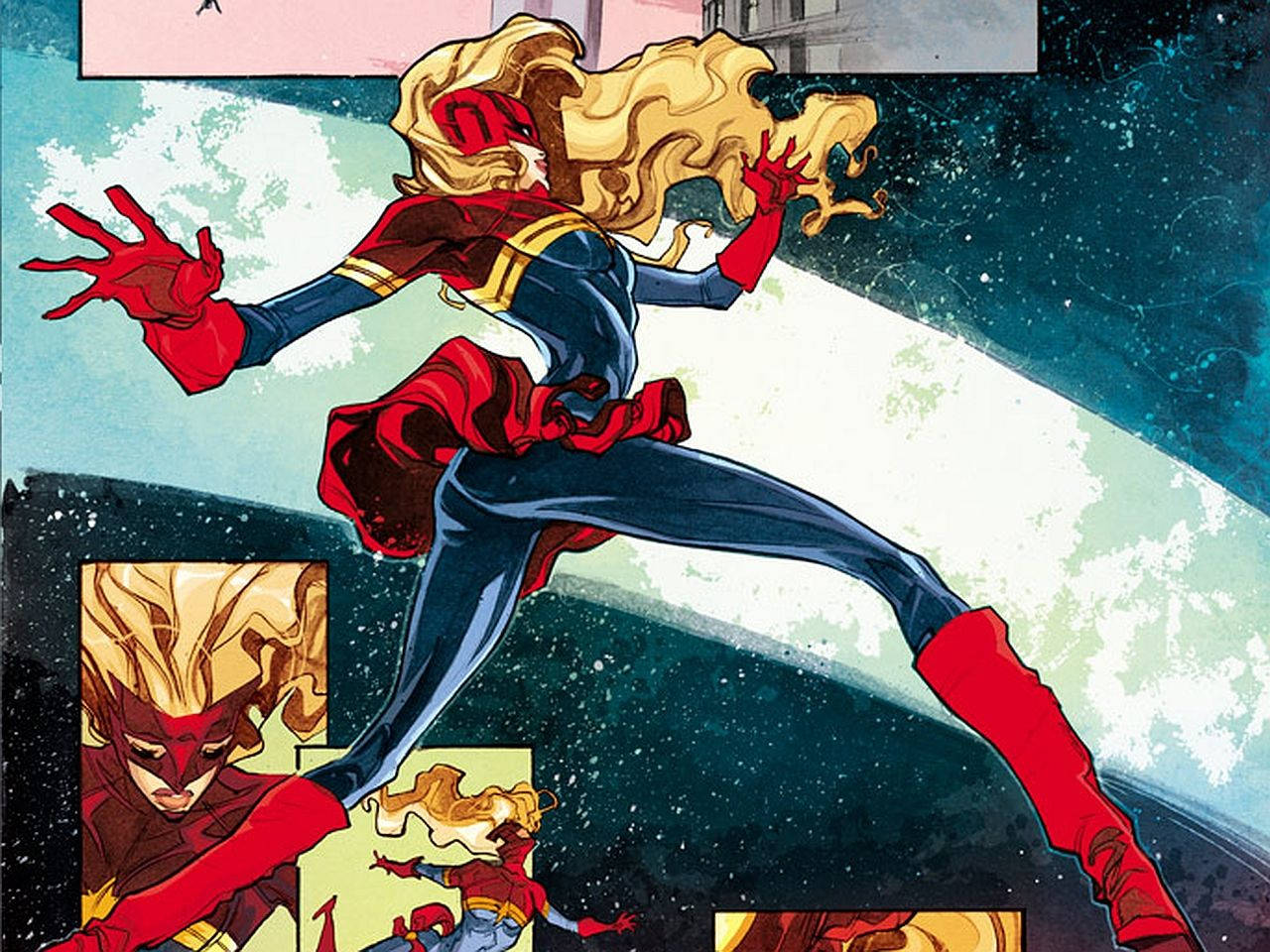 Captain Marvel Comic Art Wallpapers