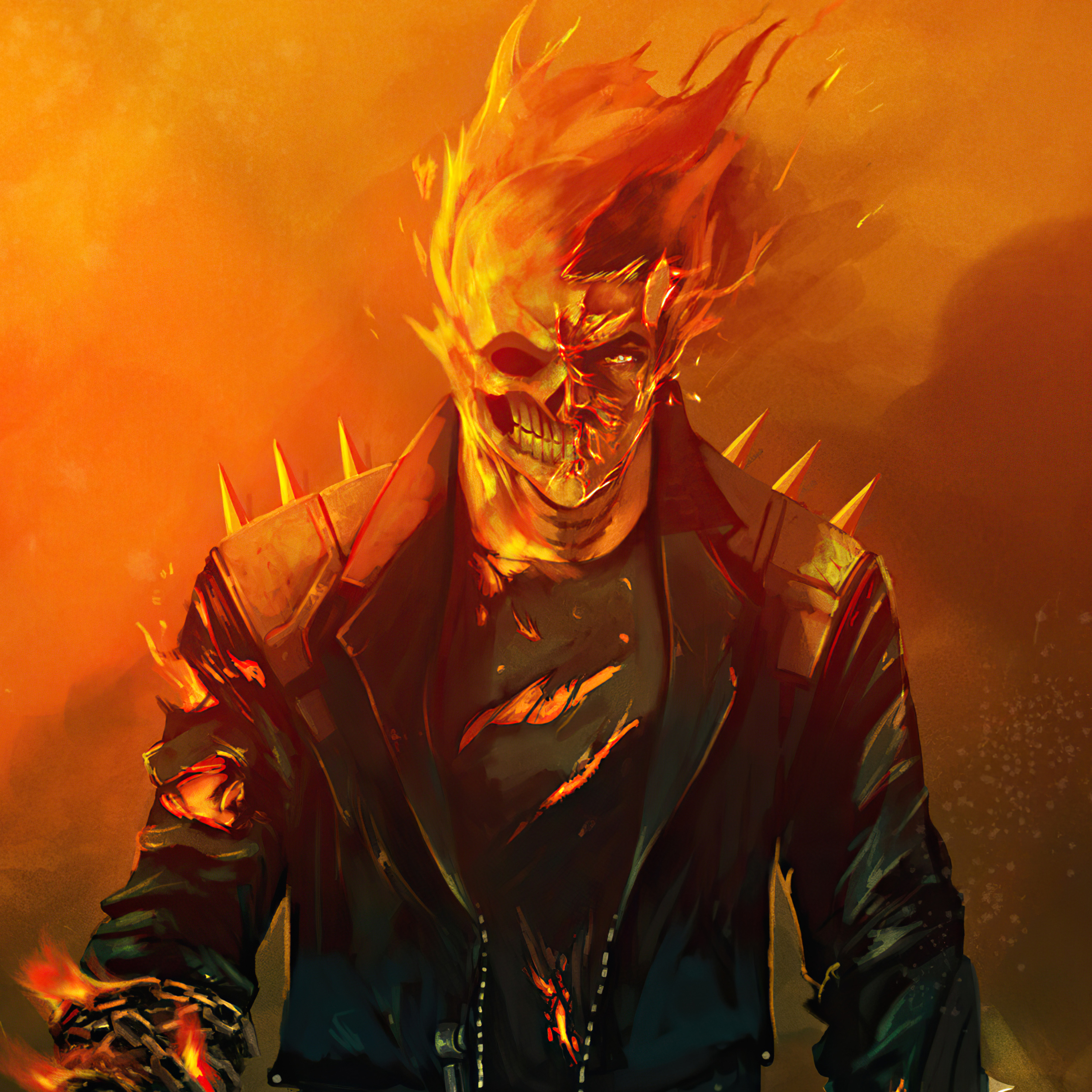 Ghost Rider Cool Illustration Wallpapers