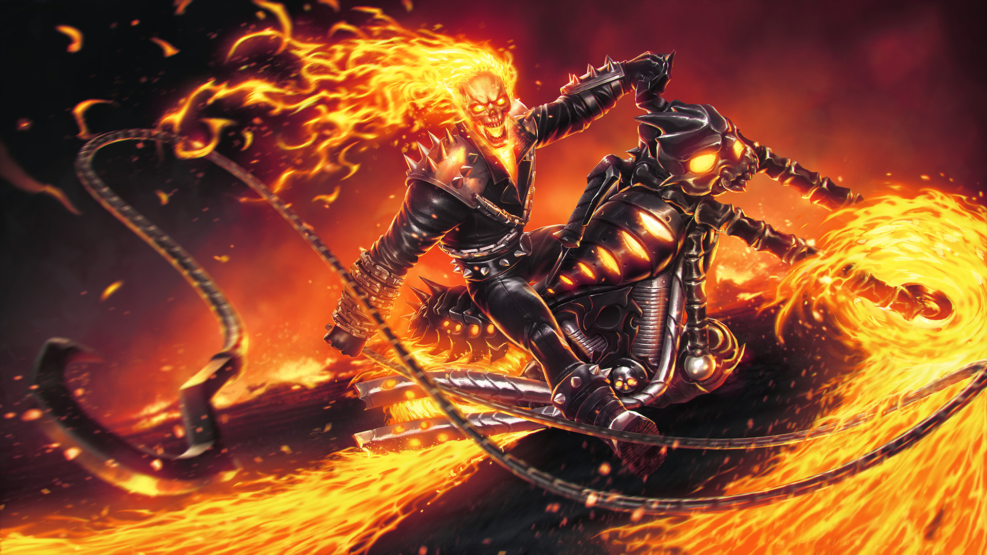 Ghost Rider Cool Illustration Wallpapers