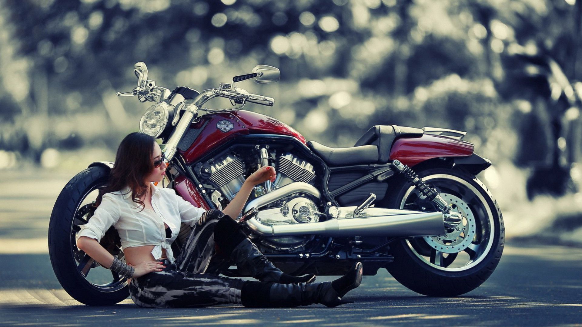 Harley Quinn In Motorcycle Wallpapers