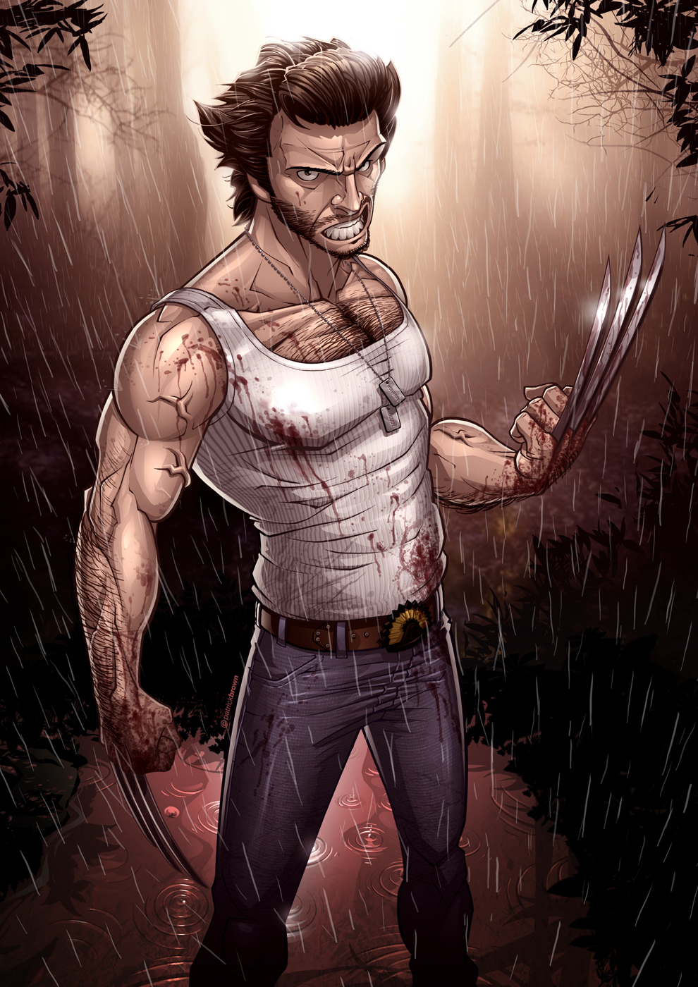 Hugh Jackman As Wolverine Artwork Wallpapers