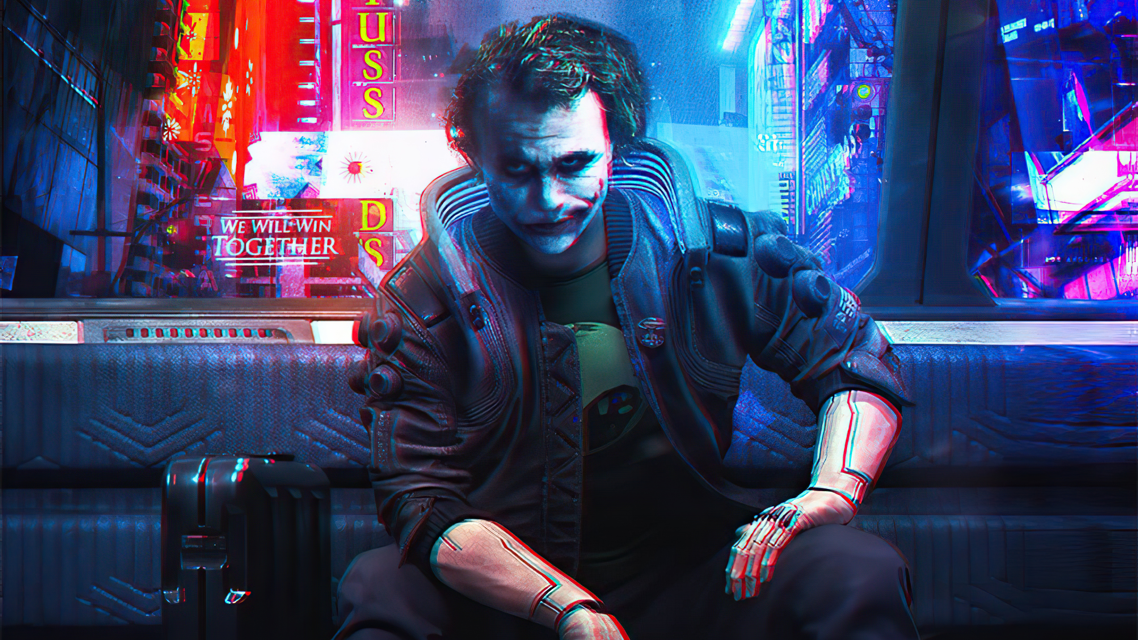 Joker Cyberpunk Mask Wallpapers