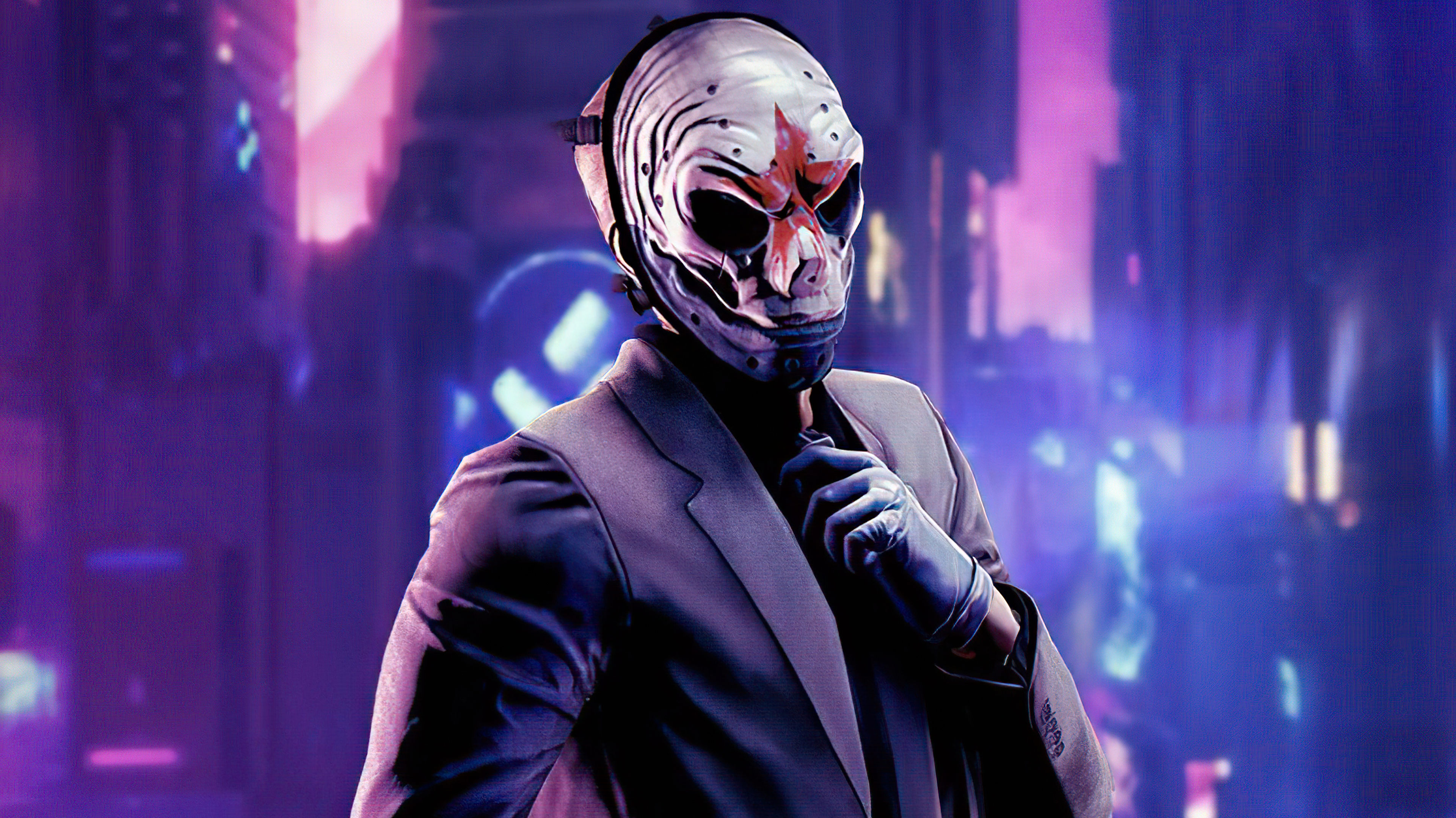 Joker Cyberpunk Mask Wallpapers