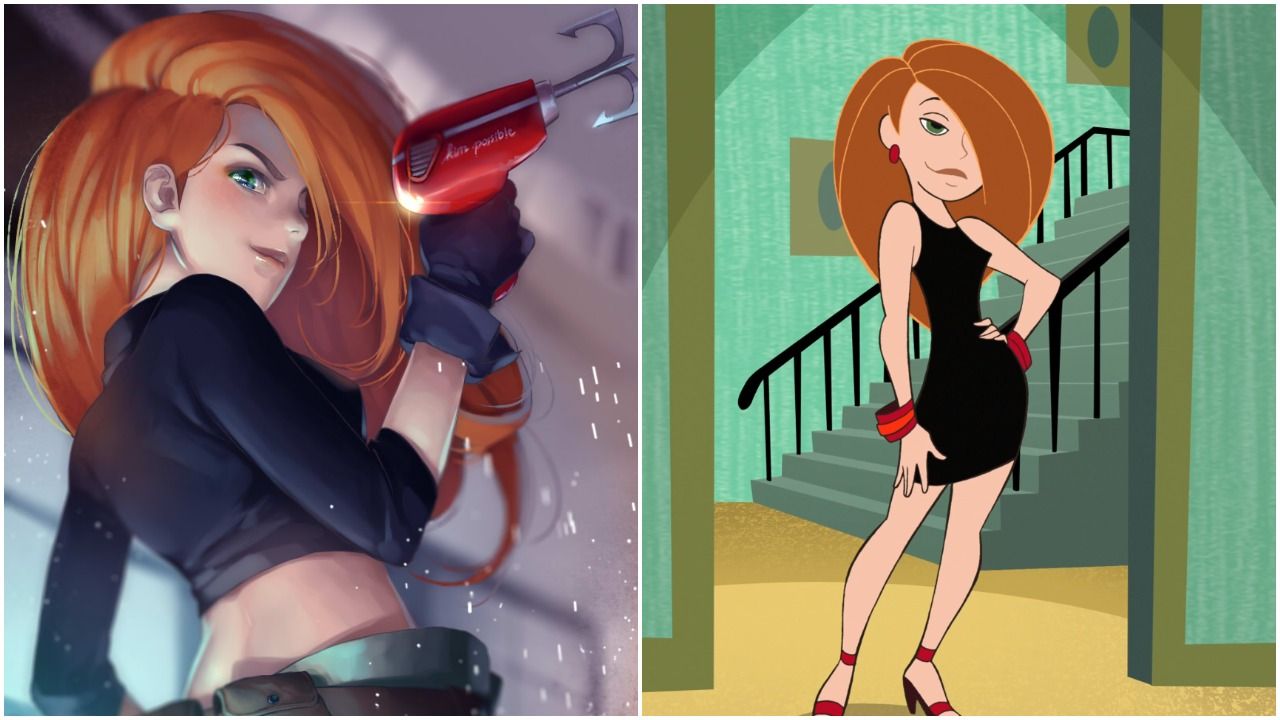 Kim Possible Cartoon Kim And Ron Kiss Wallpapers